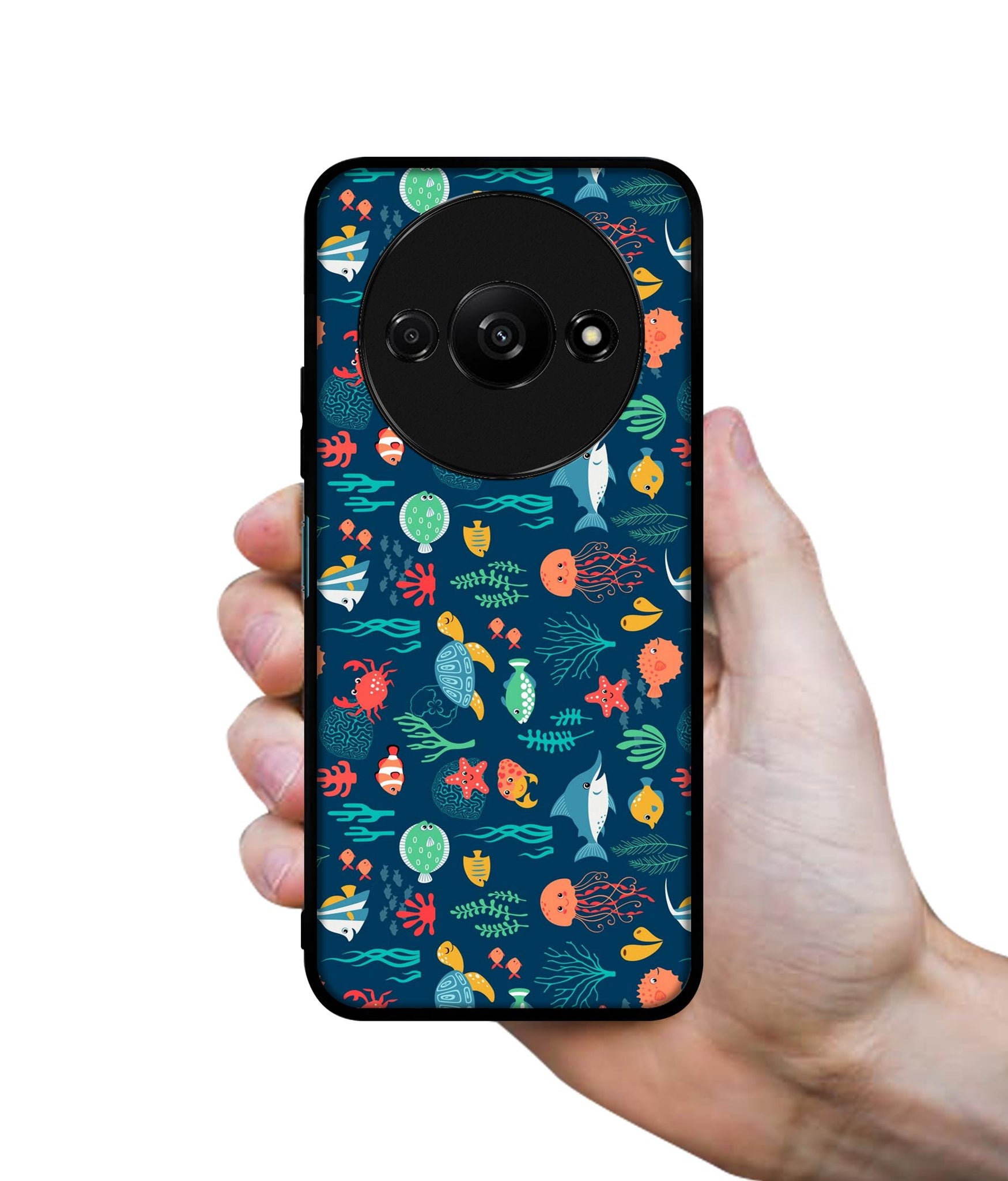 Aquarium Texture Design Designer 2D Printed Back Case Cover for Mi Redmi A3 4G / Poco C61 4G