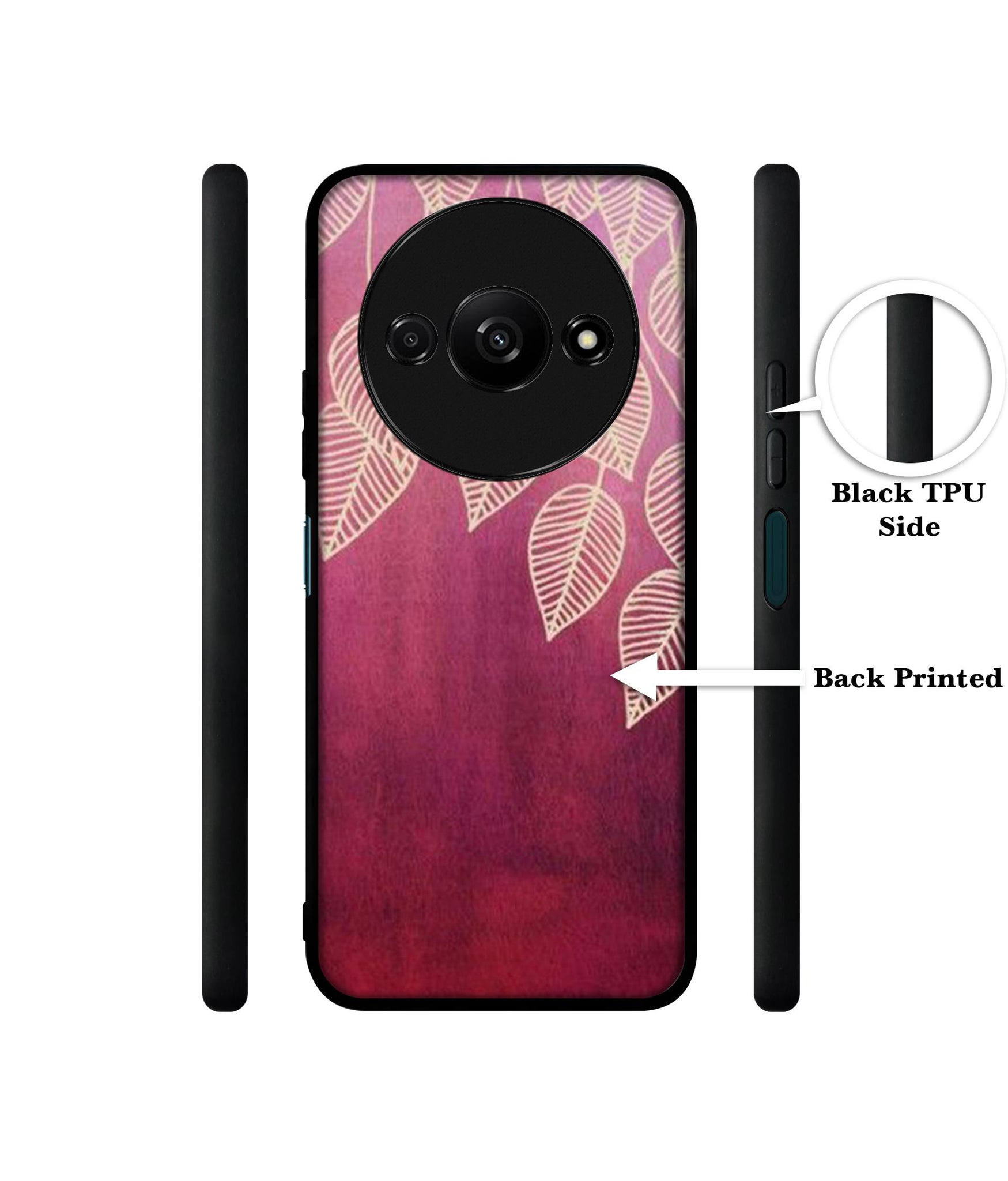 Leaf Pattern Design Designer 2D Printed Back Case Cover for Mi Redmi A3 4G / Poco C61 4G