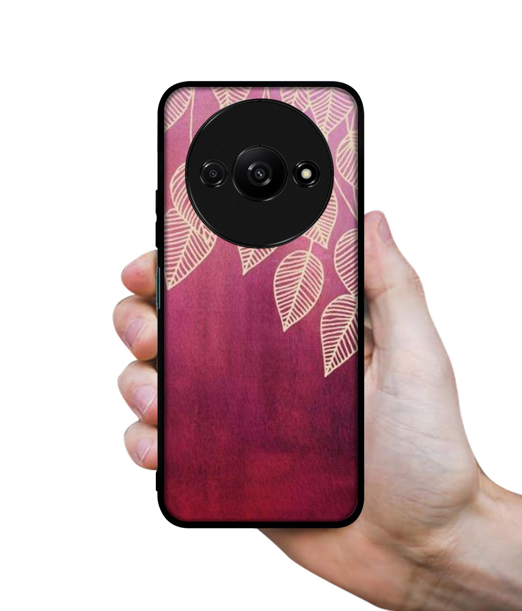 Leaf Pattern Design Designer 2D Printed Back Case Cover for Mi Redmi A3 4G / Poco C61 4G