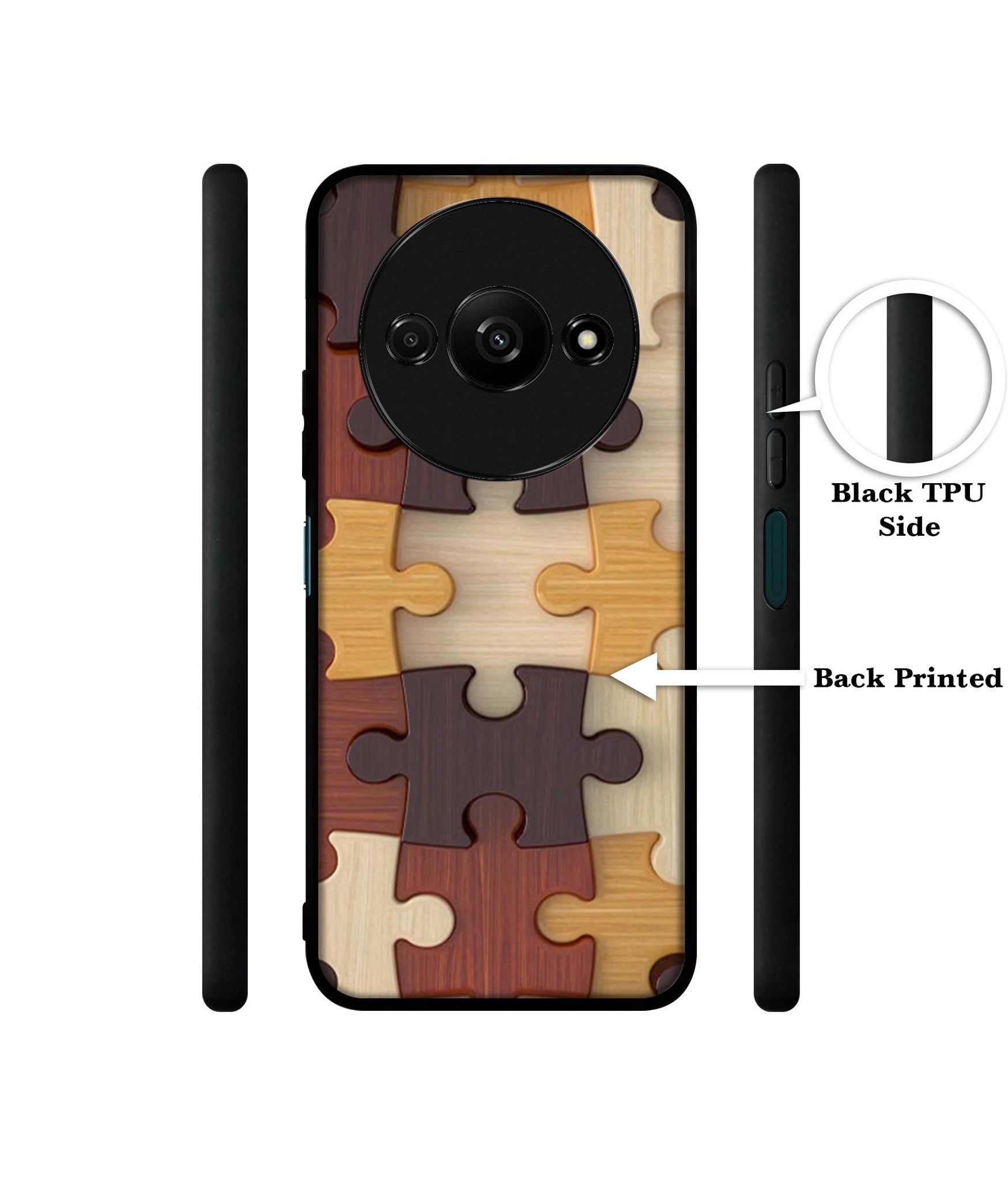Puzzle Pattern Design Designer 2D Printed Back Case Cover for Mi Redmi A3 4G / Poco C61 4G