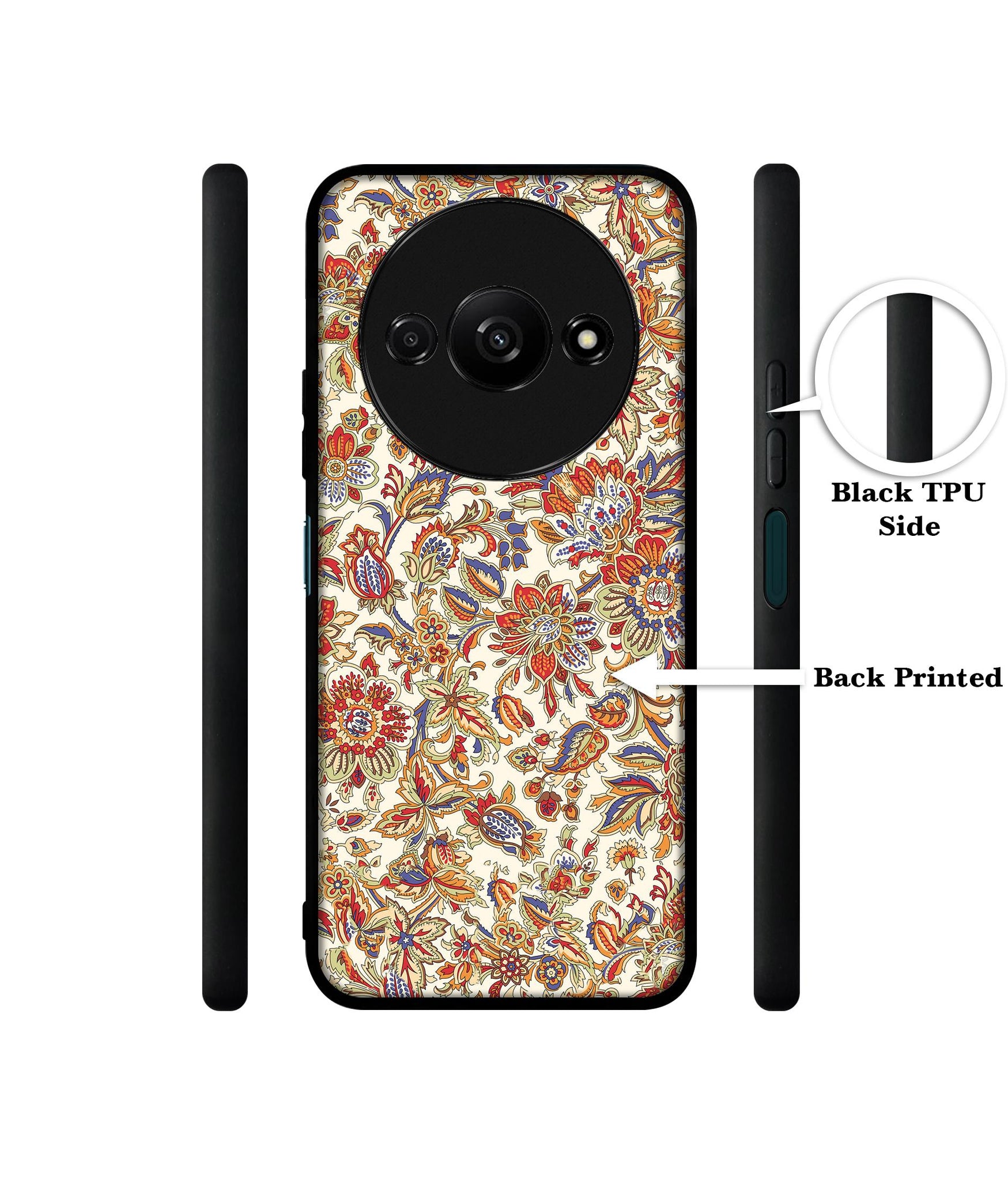 Floral Design Designer 2D Printed Back Case Cover for Mi Redmi A3 4G / Poco C61 4G