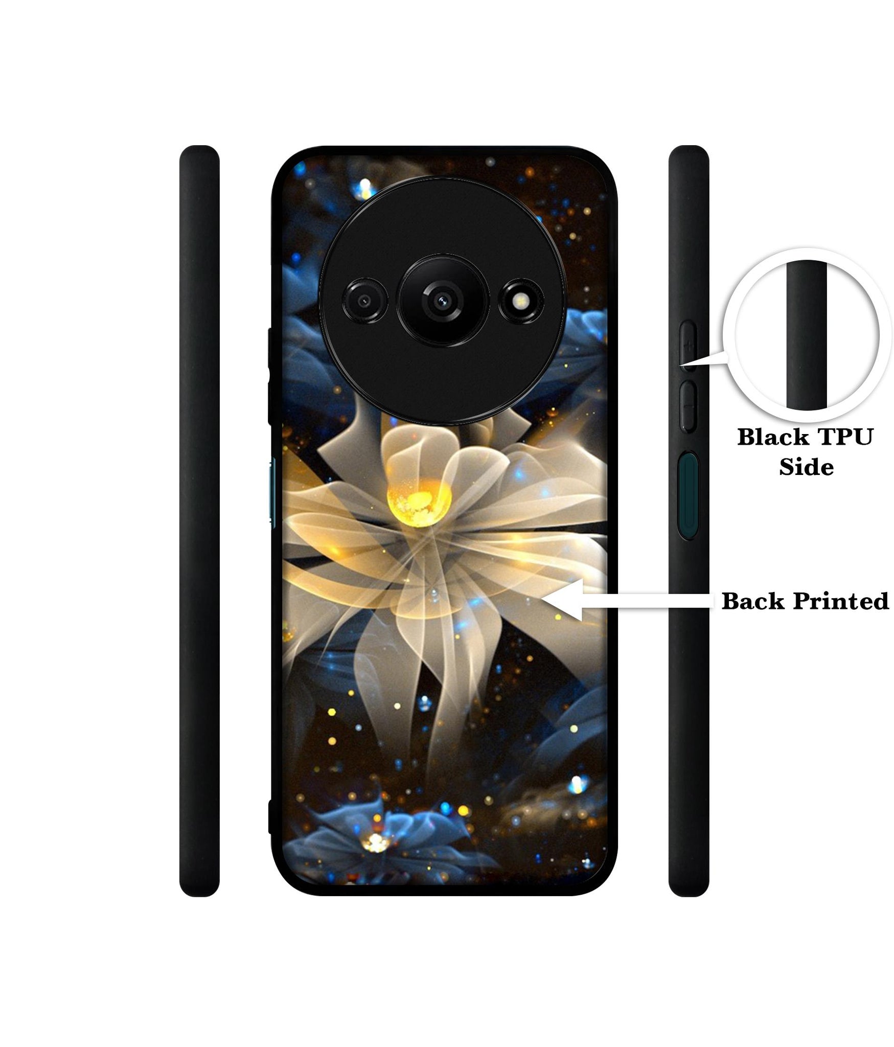 Art Flower Design Designer 2D Printed Back Case Cover for Mi Redmi A3 4G / Poco C61 4G