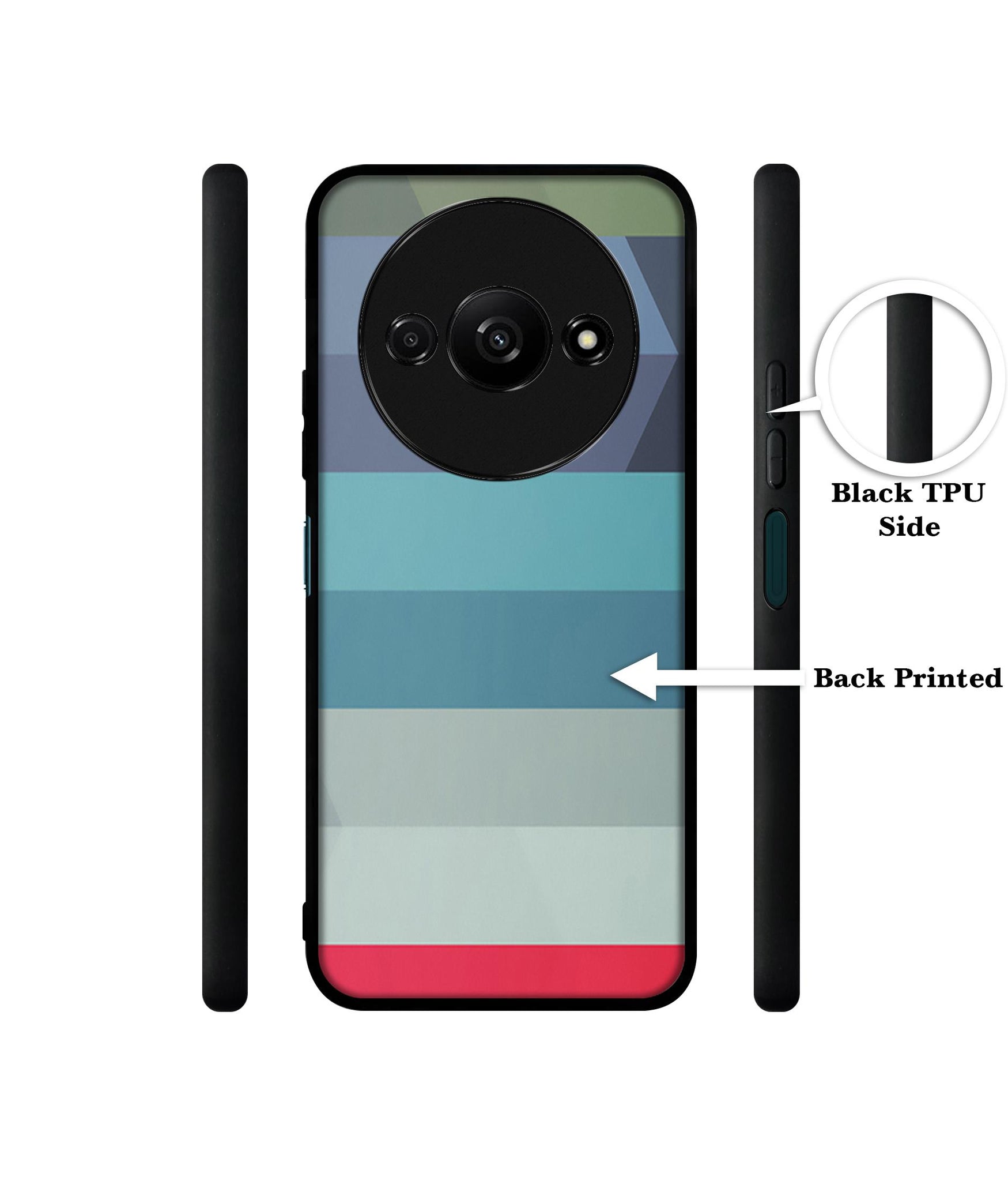 Colorful Lines Design Designer 2D Printed Back Case Cover for Mi Redmi A3 4G / Poco C61 4G