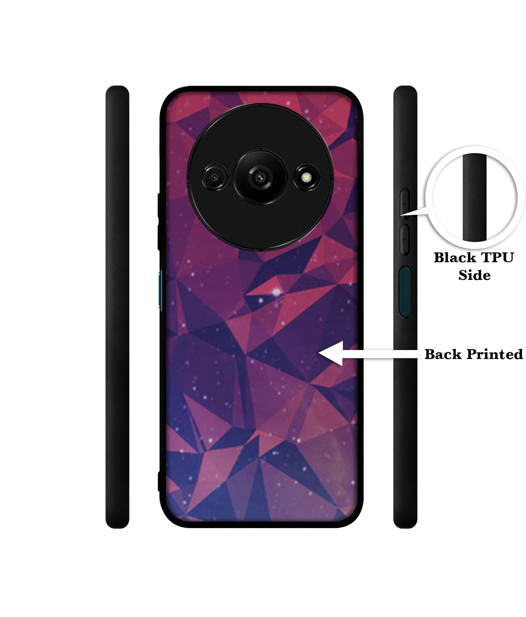 Bad Color Shape Design Designer 2D Printed Back Case Cover for Mi Redmi A3 4G / Poco C61 4G