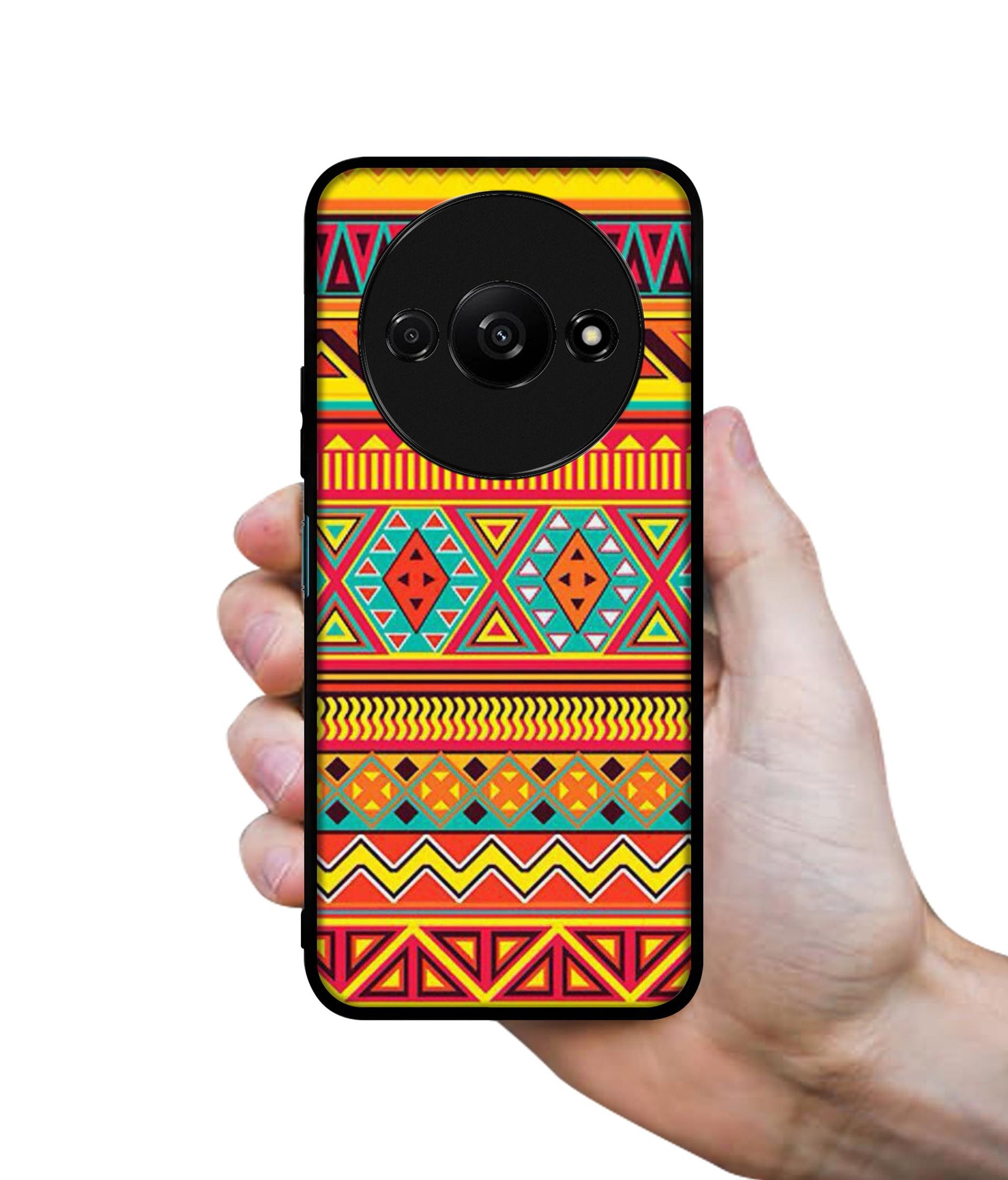 Artistic Rangoli Design Designer 2D Printed Back Case Cover for Mi Redmi A3 4G / Poco C61 4G