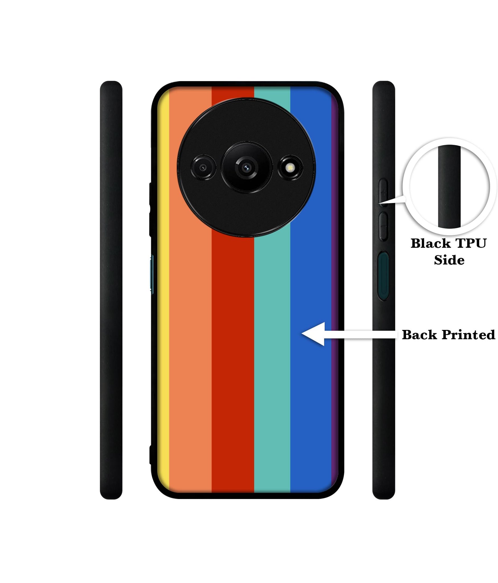 Rainbow Colors Design Designer 2D Printed Back Case Cover for Mi Redmi A3 4G / Poco C61 4G