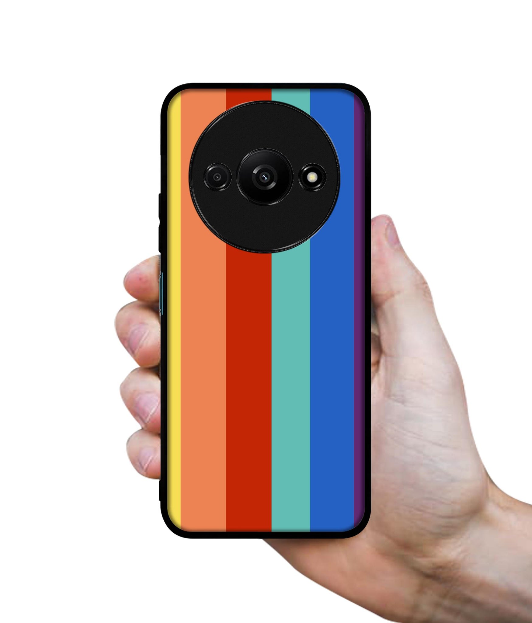 Rainbow Colors Design Designer 2D Printed Back Case Cover for Mi Redmi A3 4G / Poco C61 4G