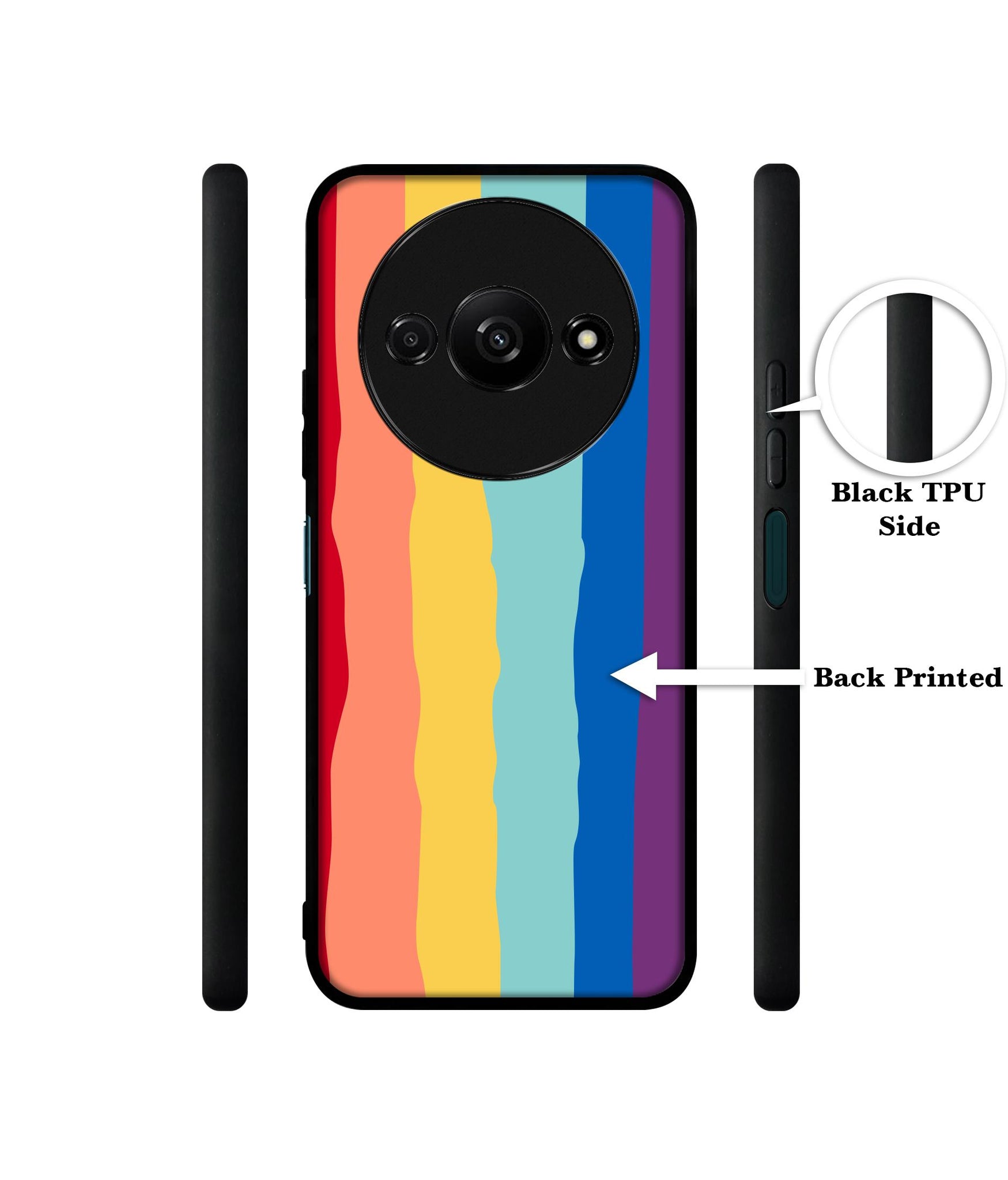 Rainbow Design Designer 2D Printed Back Case Cover for Mi Redmi A3 4G / Poco C61 4G