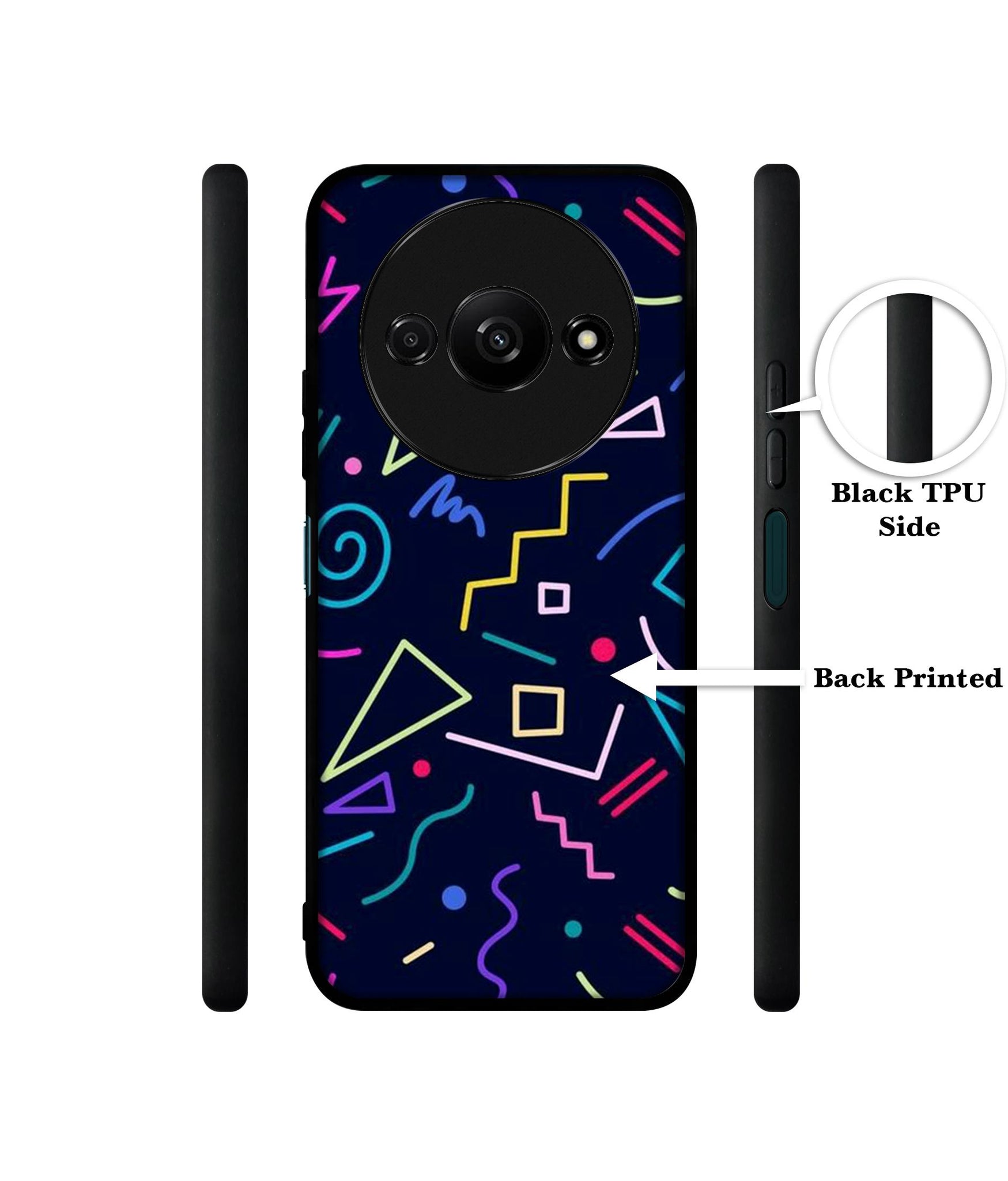 Retro Abstract Design Designer 2D Printed Back Case Cover for Mi Redmi A3 4G / Poco C61 4G