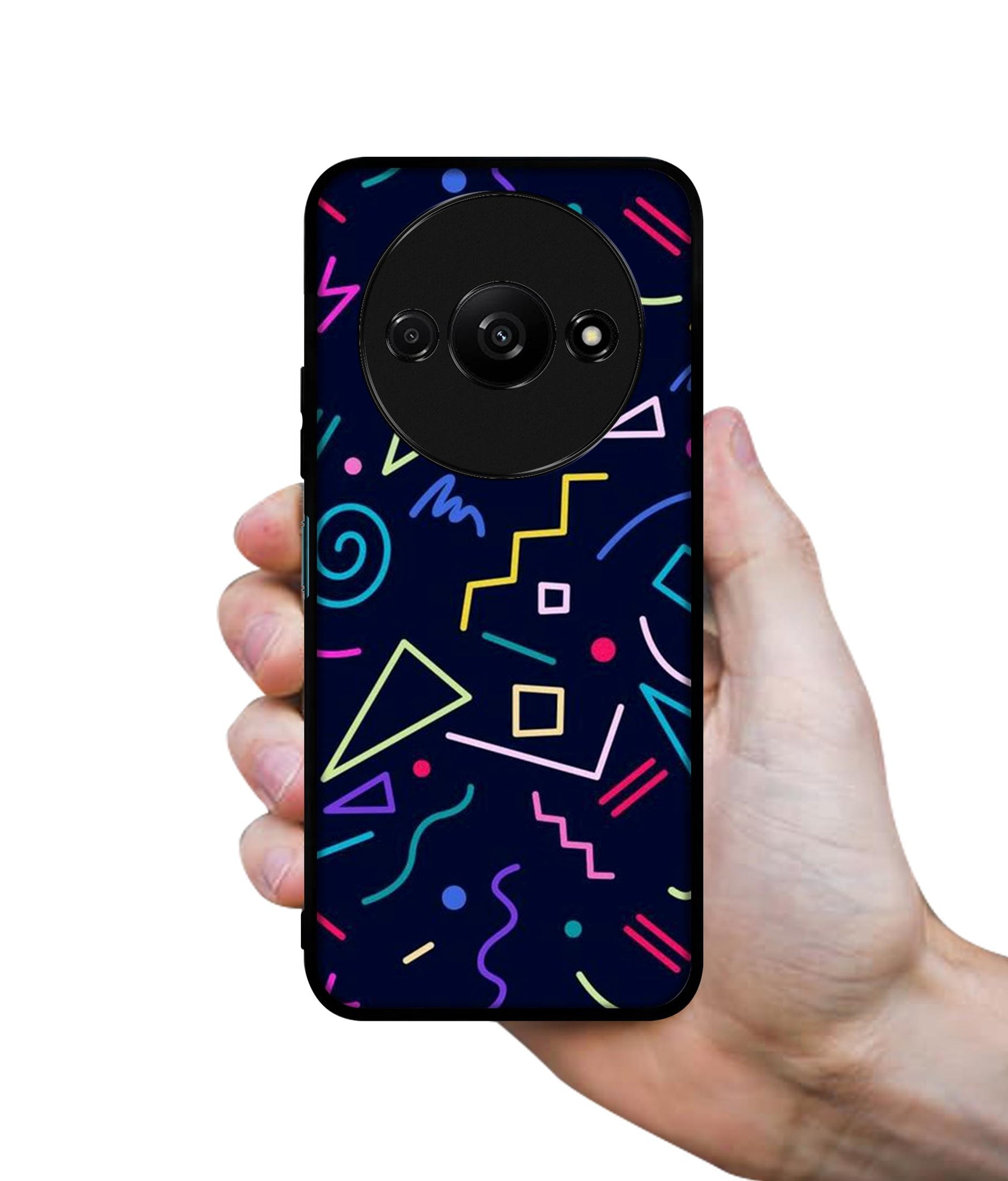Retro Abstract Design Designer 2D Printed Back Case Cover for Mi Redmi A3 4G / Poco C61 4G