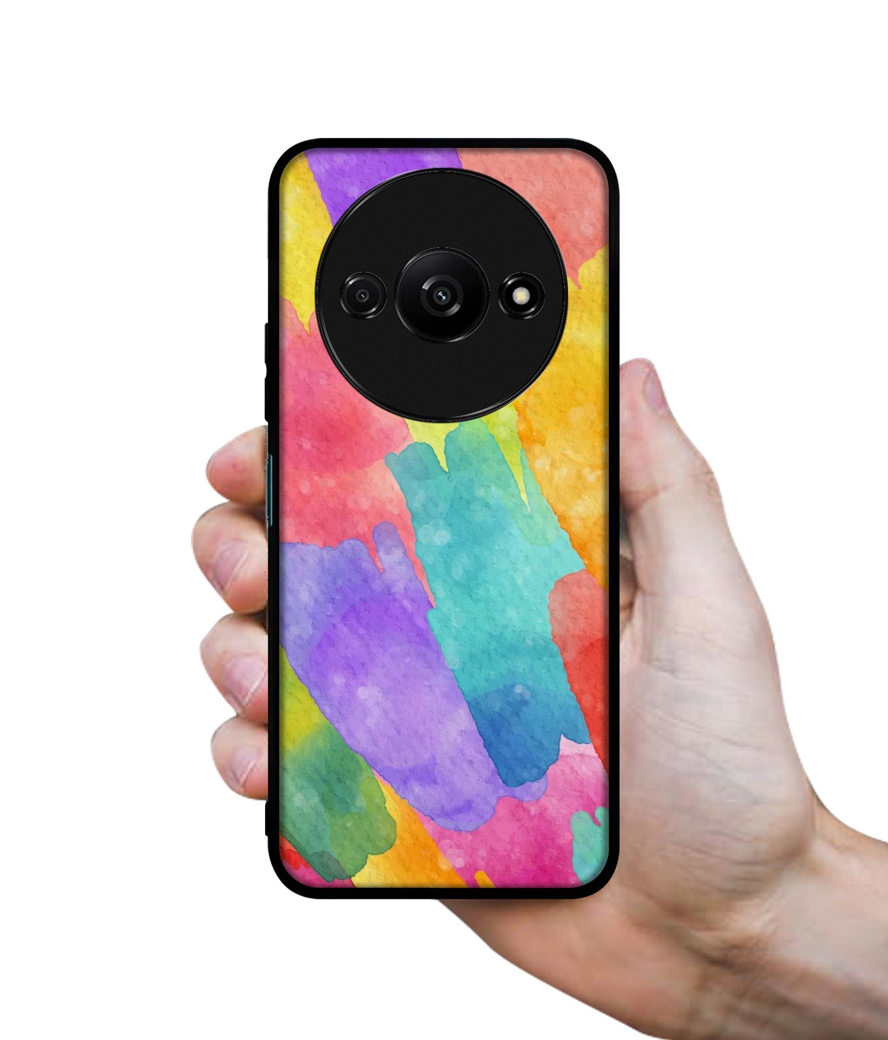 Water Paint Colorful Abstract Design Designer 2D Printed Back Case Cover for Mi Redmi A3 4G / Poco C61 4G