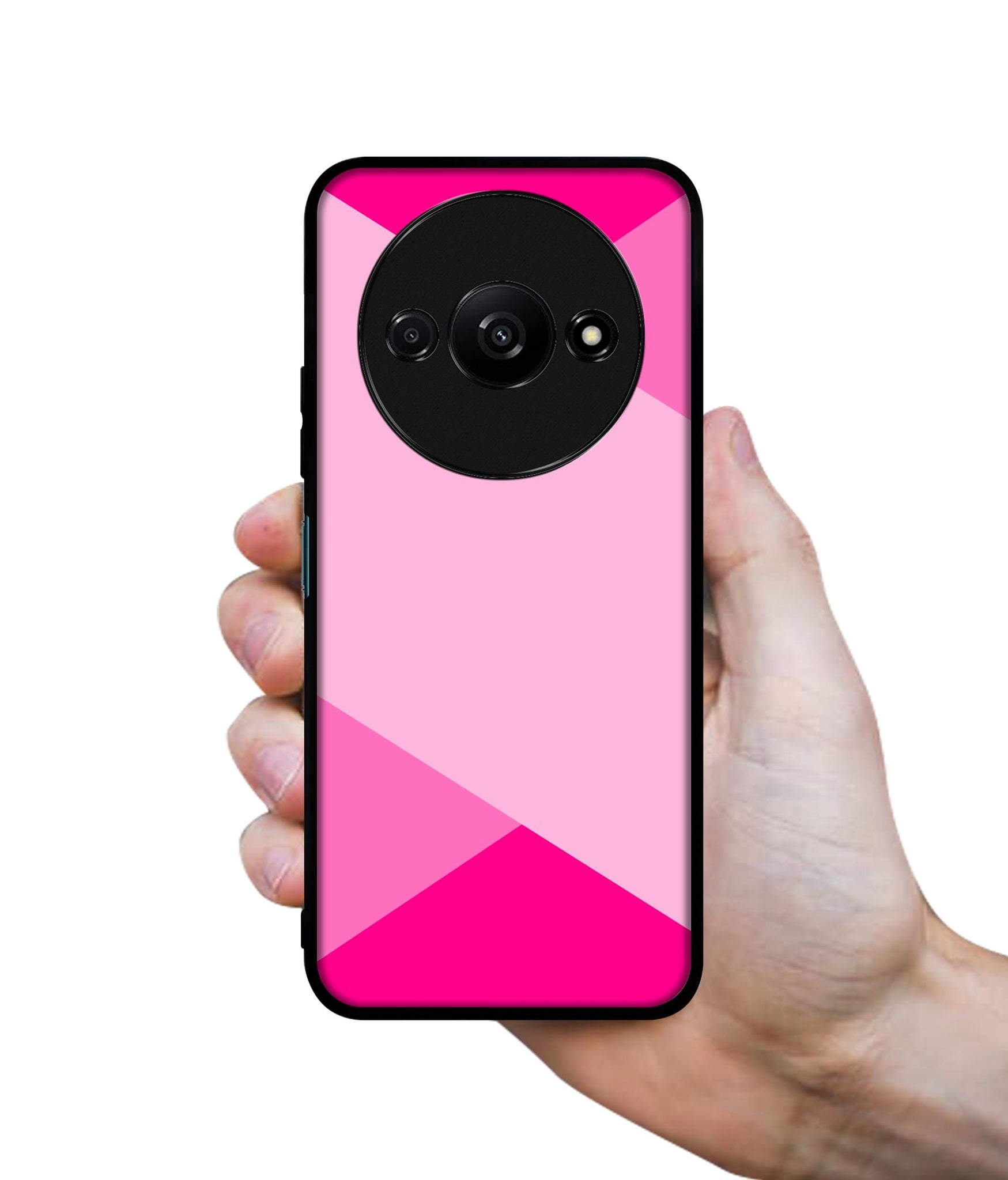 Pink Cross Vector Design Designer 2D Printed Back Case Cover for Mi Redmi A3 4G / Poco C61 4G