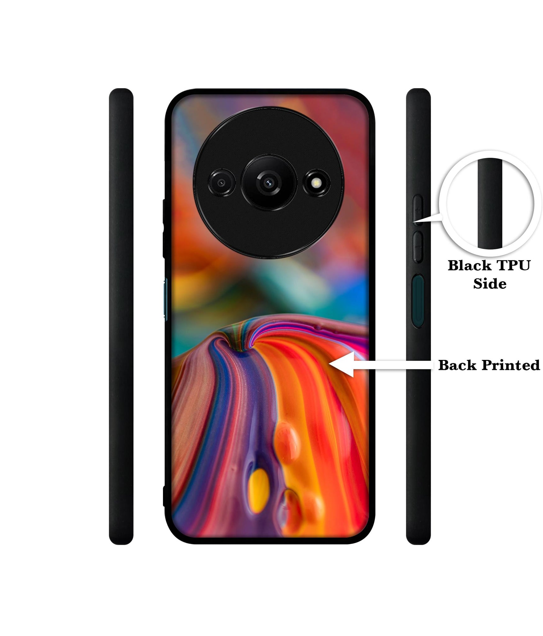 Rainbow Colors Designer 2D Printed Back Case Cover for Mi Redmi A3 4G / Poco C61 4G