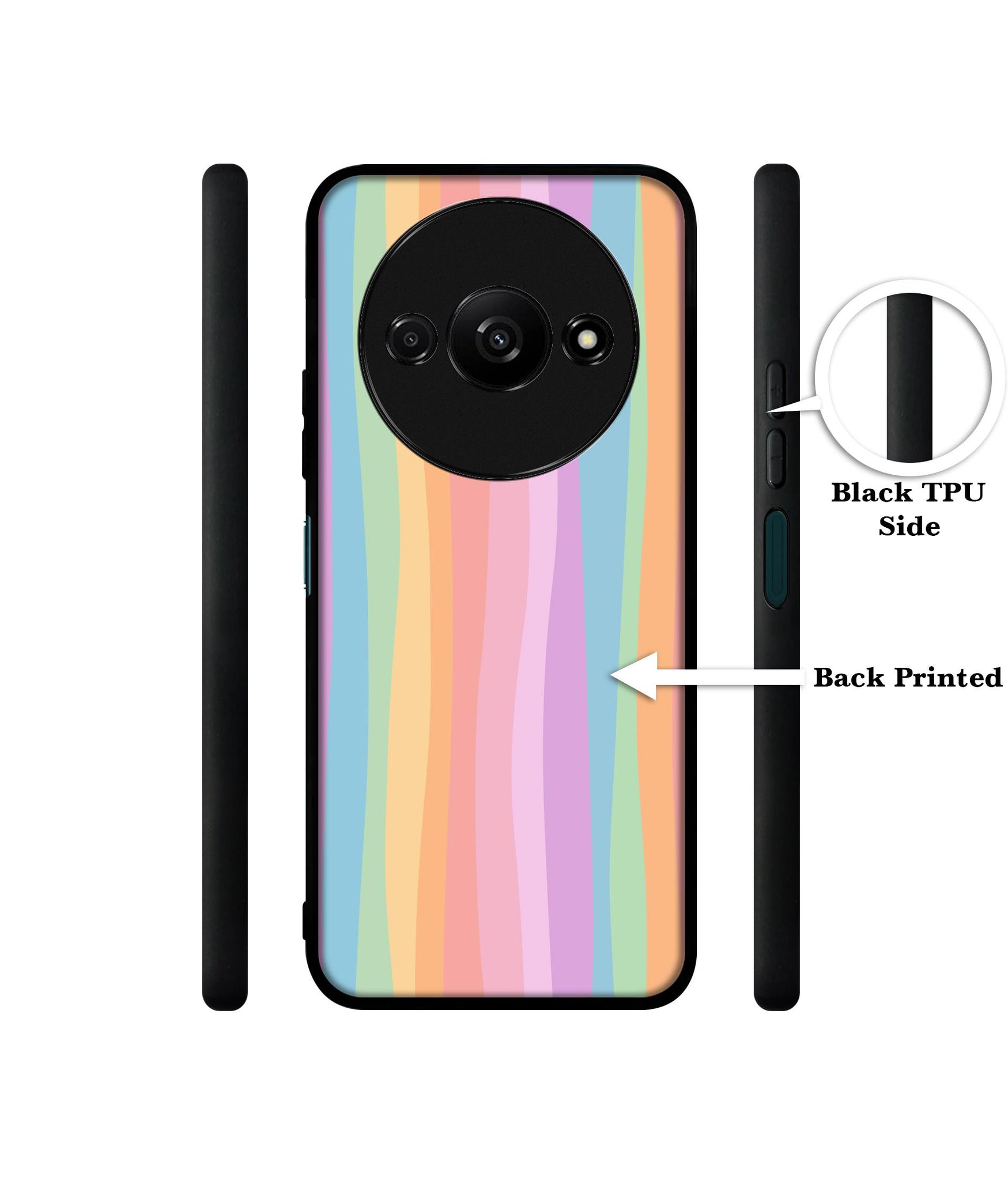 Cool Rainbow Design Designer 2D Printed Back Case Cover for Mi Redmi A3 4G / Poco C61 4G