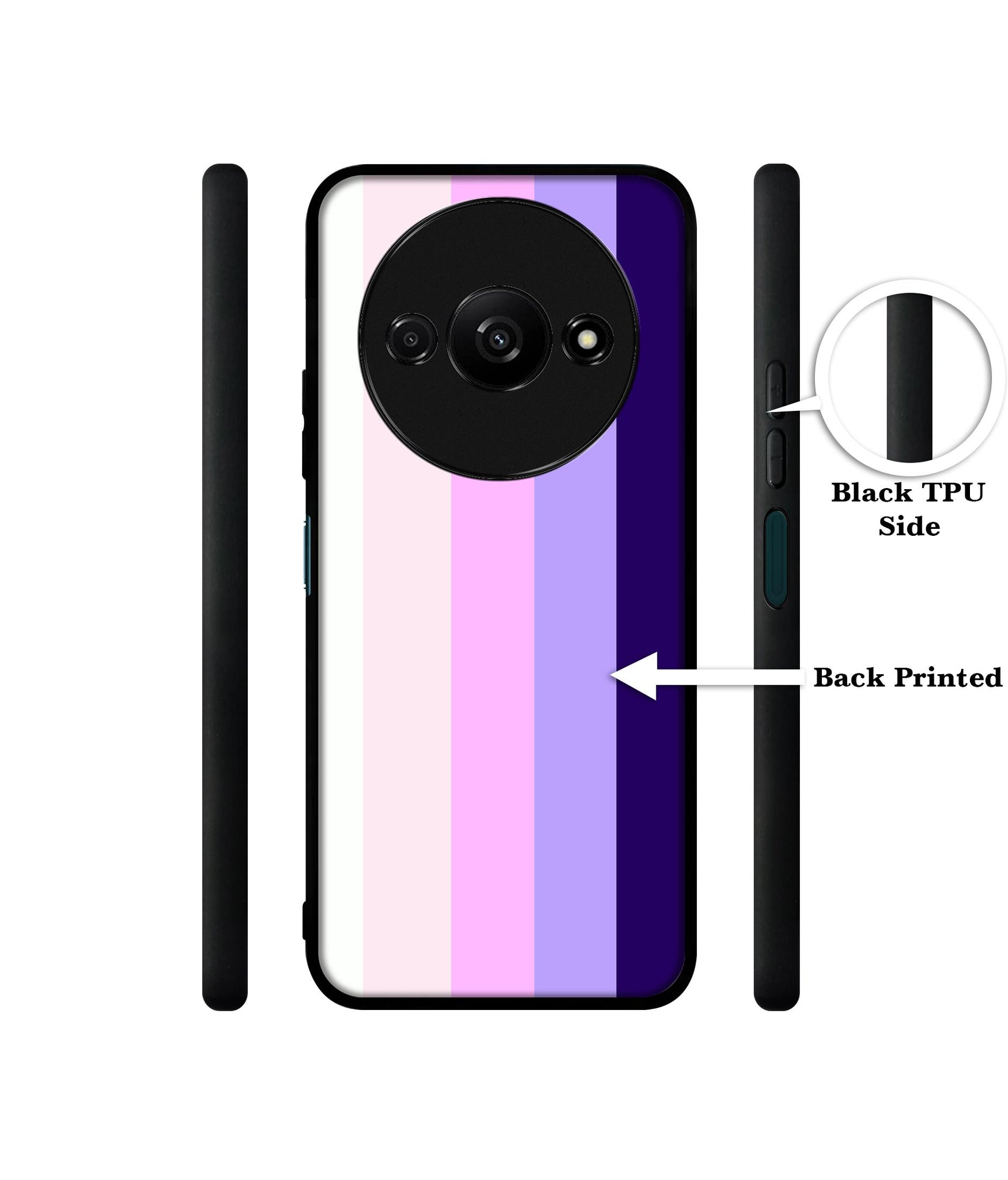 Pink and Purple Lines Design Designer 2D Printed Back Case Cover for Mi Redmi A3 4G / Poco C61 4G