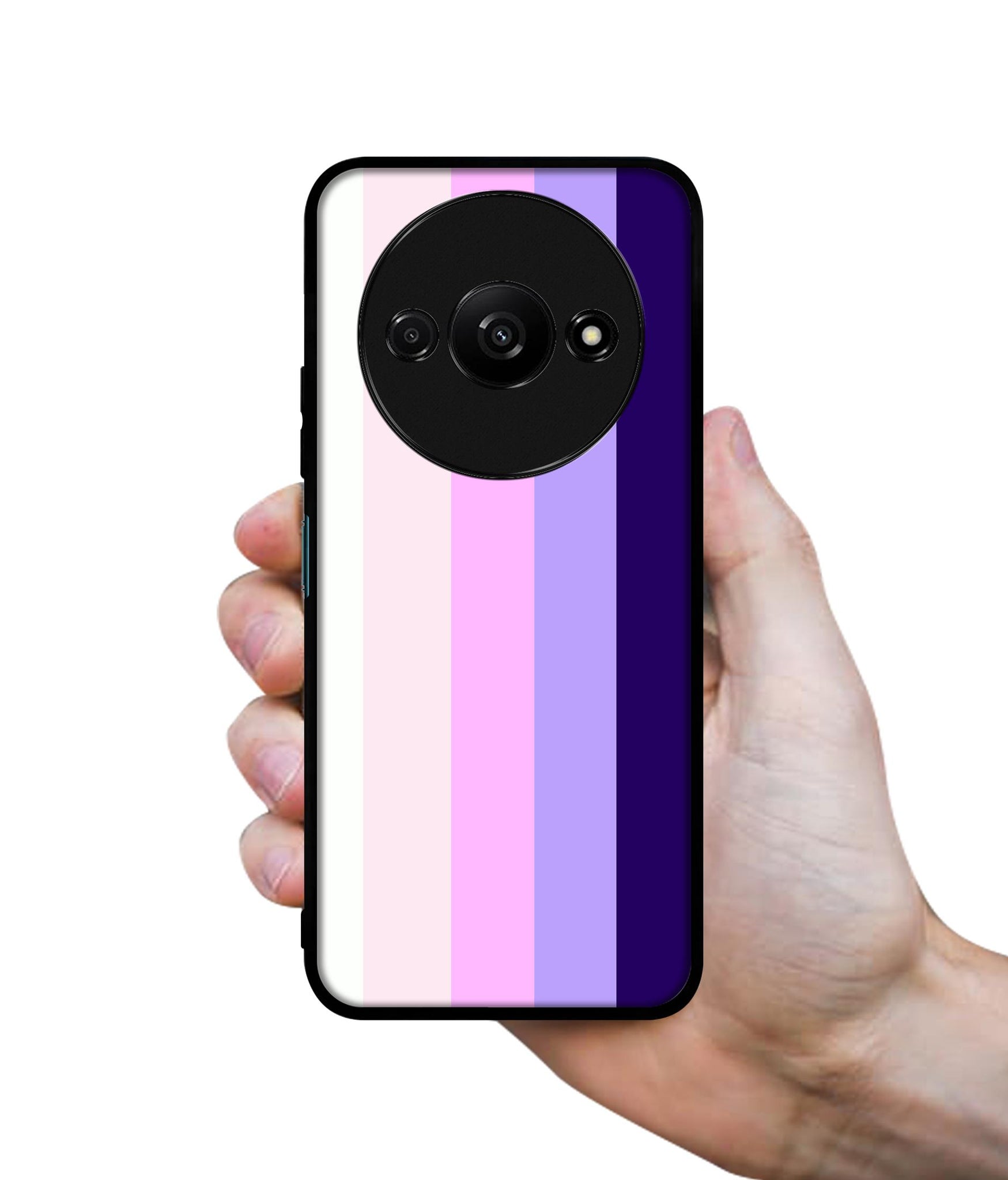 Pink and Purple Lines Design Designer 2D Printed Back Case Cover for Mi Redmi A3 4G / Poco C61 4G