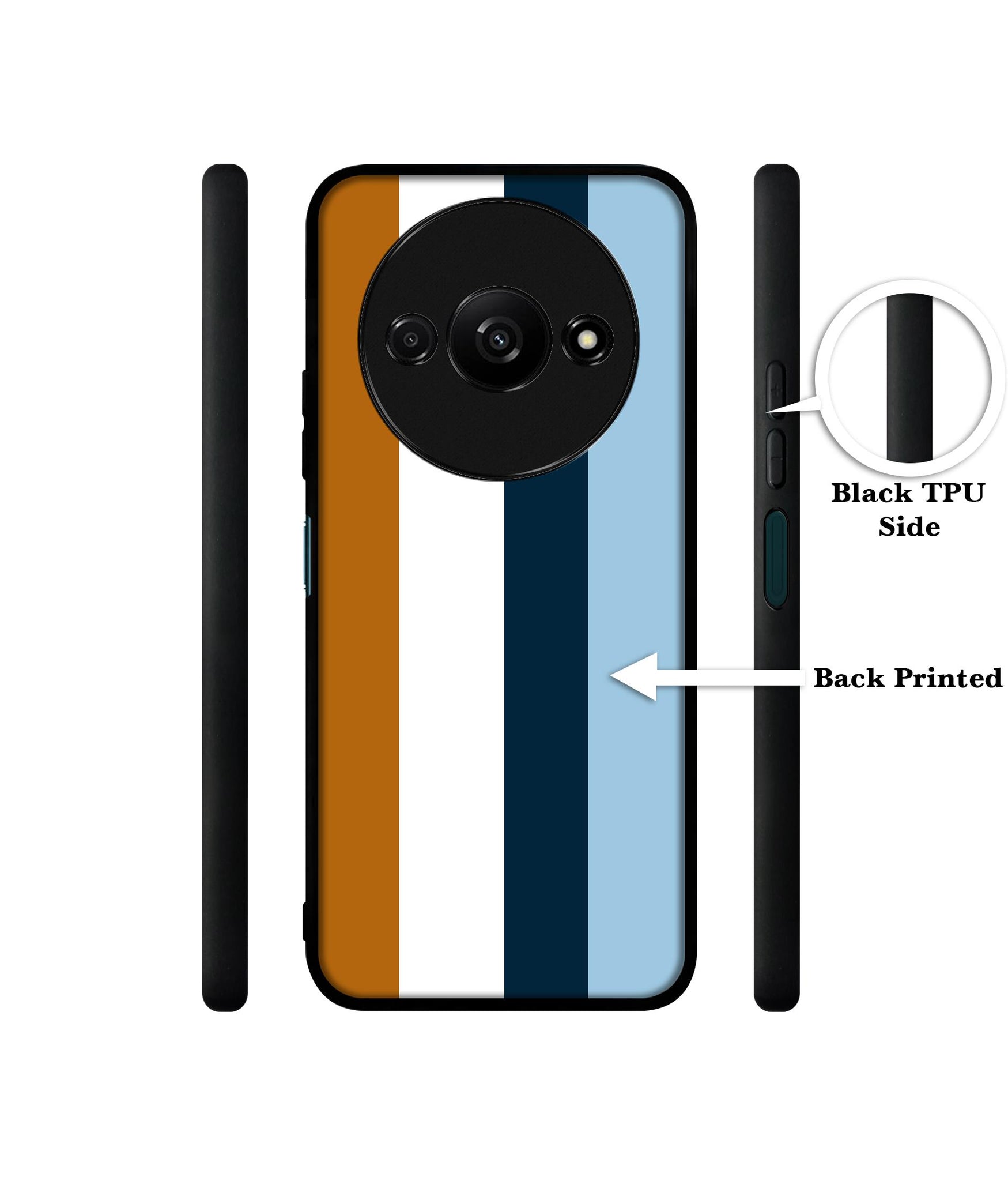 Color Stripes Design Designer 2D Printed Back Case Cover for Mi Redmi A3 4G / Poco C61 4G