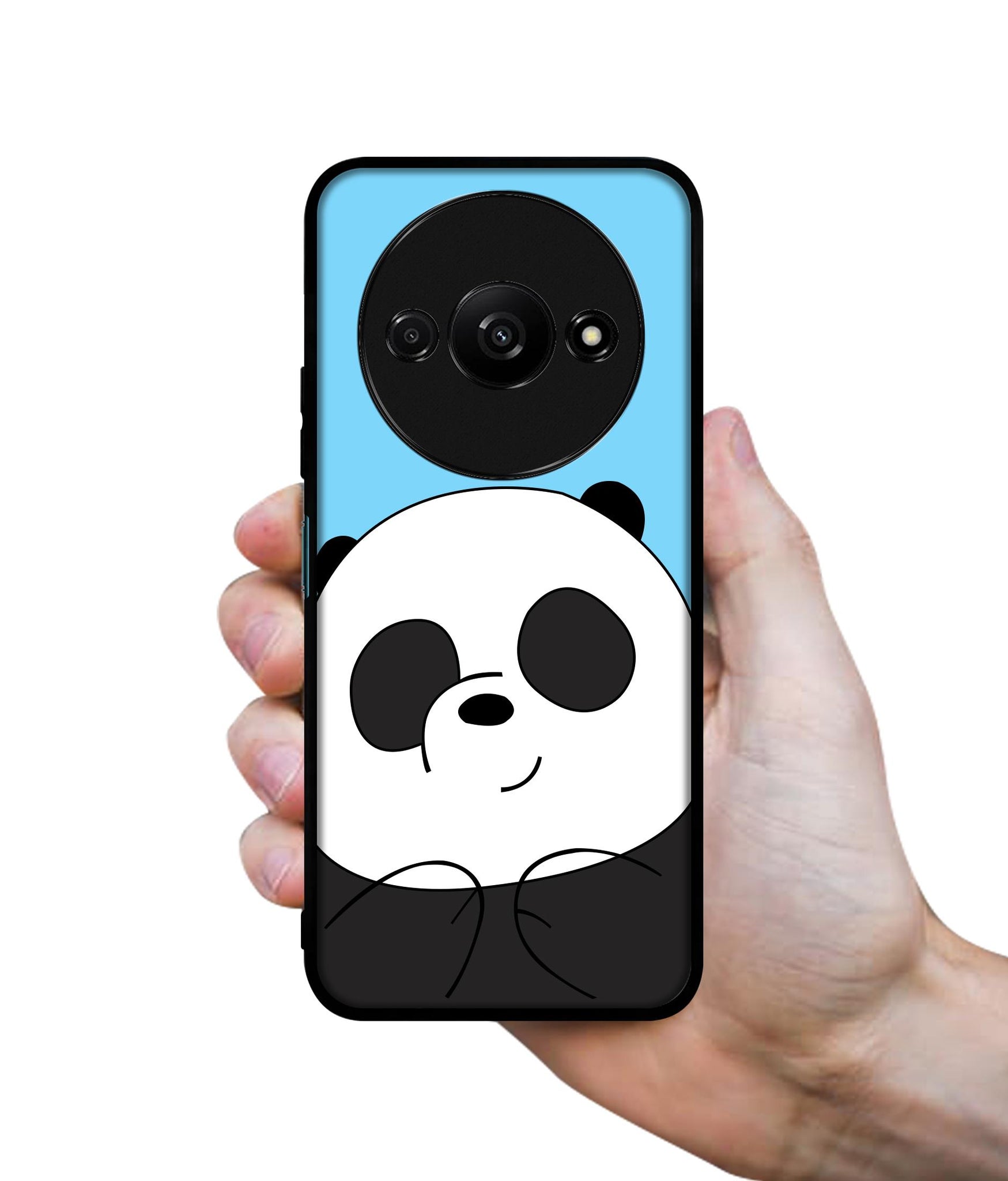 Cute Panda Design Designer 2D Printed Back Case Cover for Mi Redmi A3 4G / Poco C61 4G
