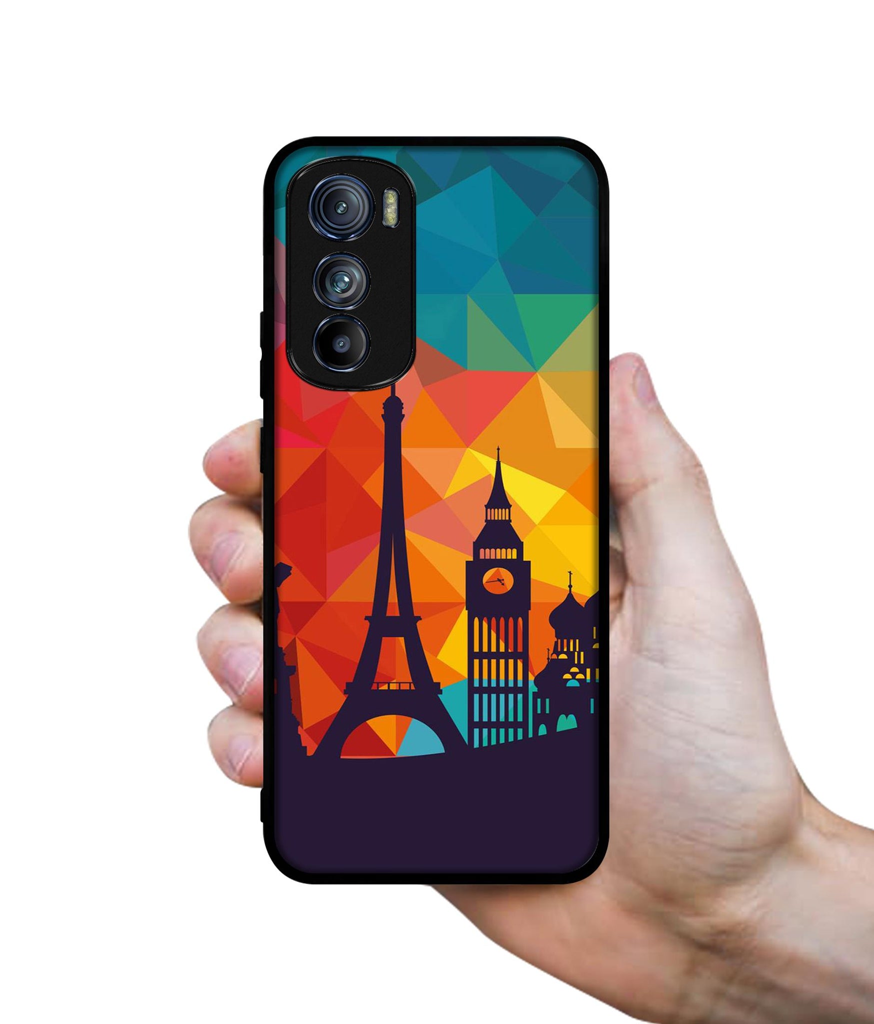 Colored Paris Design Designer 2D Printed Back Case Cover for Motorola Moto Edge 30 5G