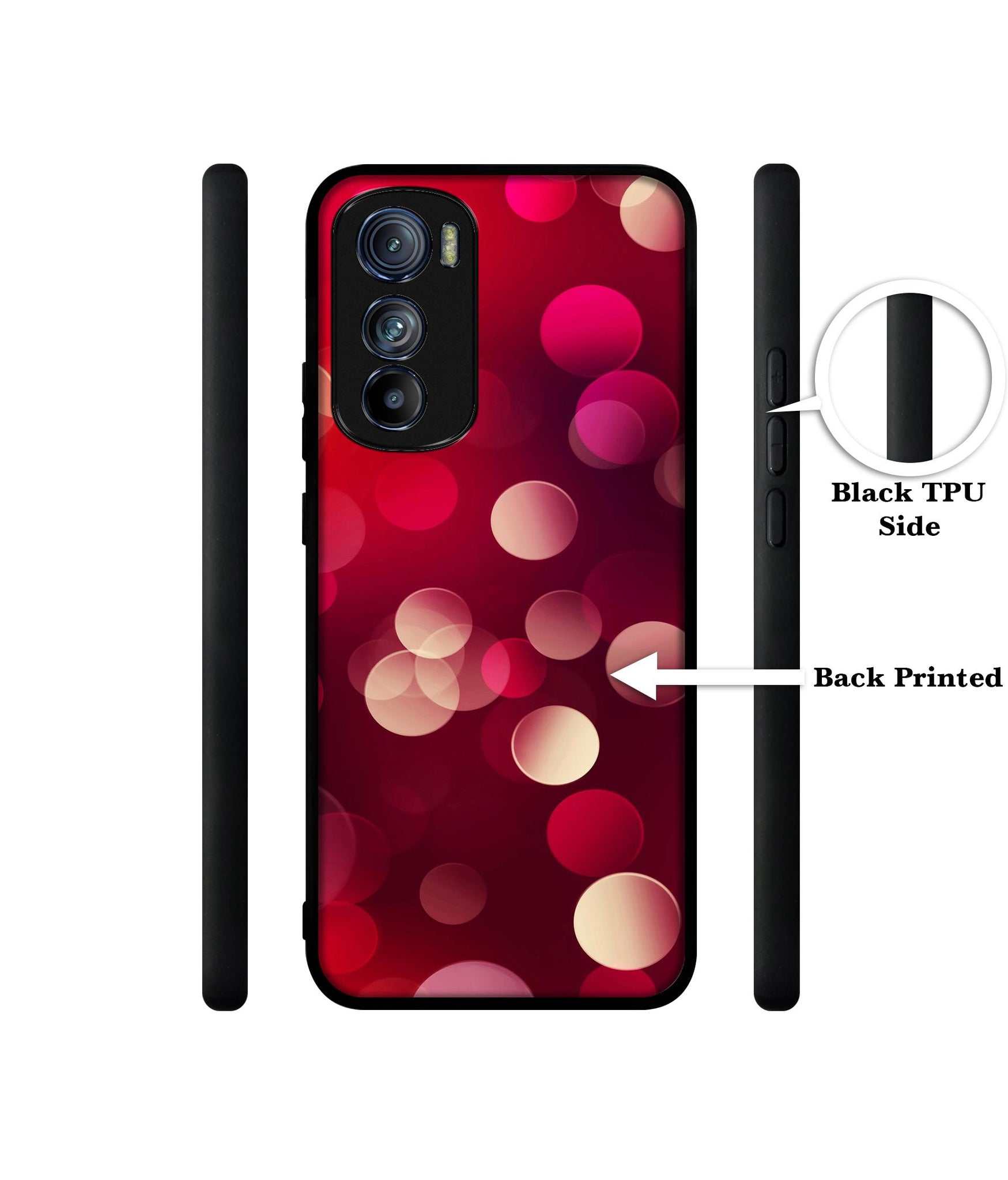 3D Circles Design Designer 2D Printed Back Case Cover for Motorola Moto Edge 30 5G