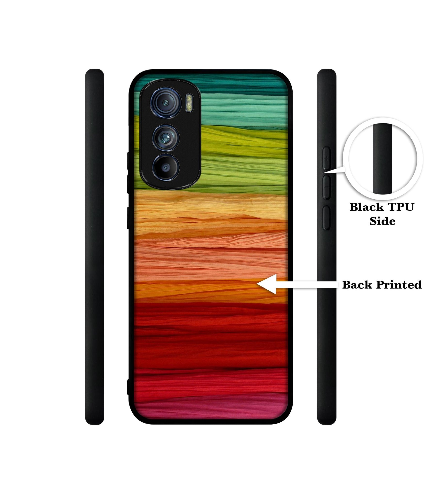 Colorful Thread Design Designer 2D Printed Back Case Cover for Motorola Moto Edge 30 5G