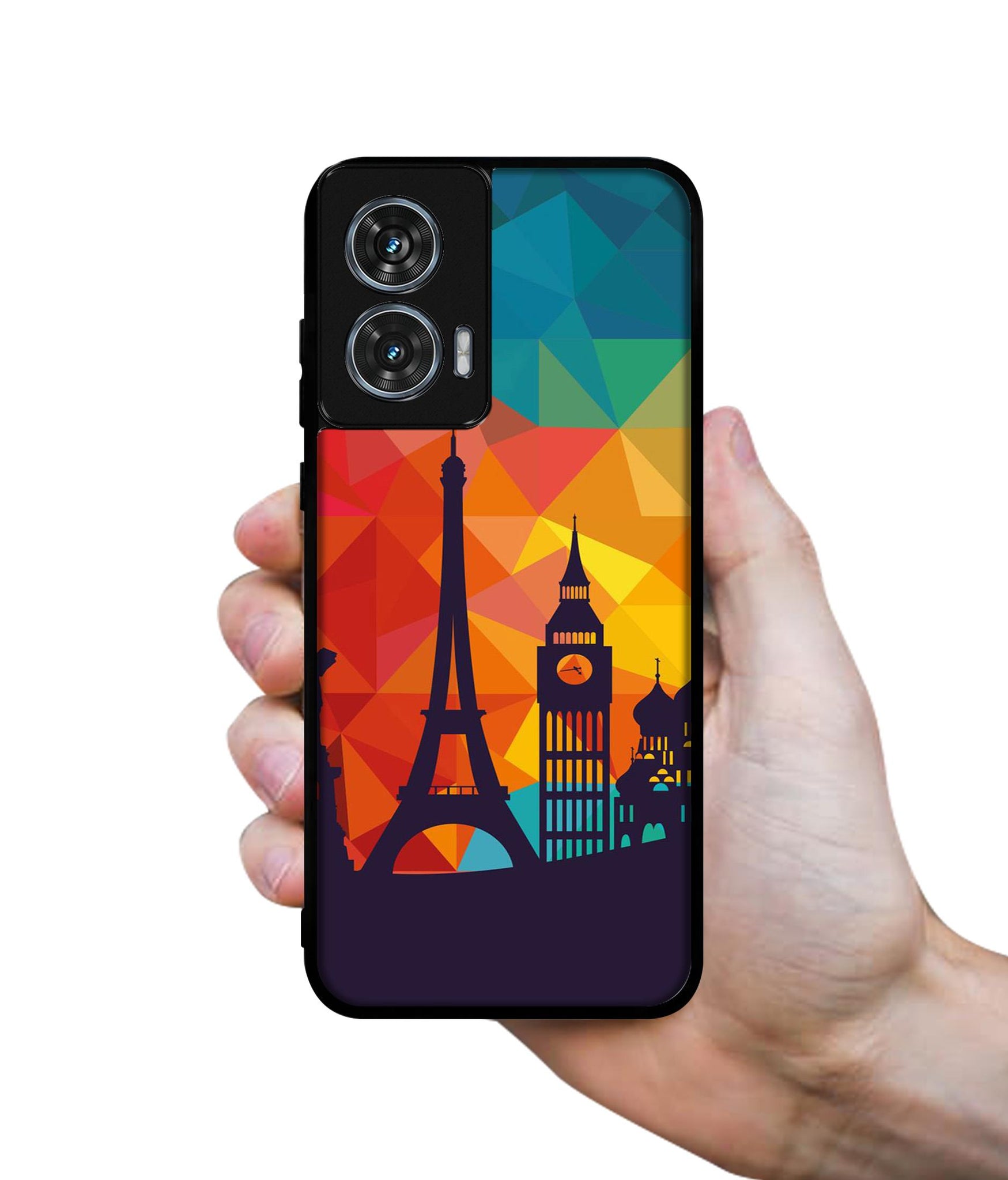 Colored Paris Design Designer 2D Printed Back Case Cover for Motorola Moto Edge 50 Fusion 5G / Moto G96 5G