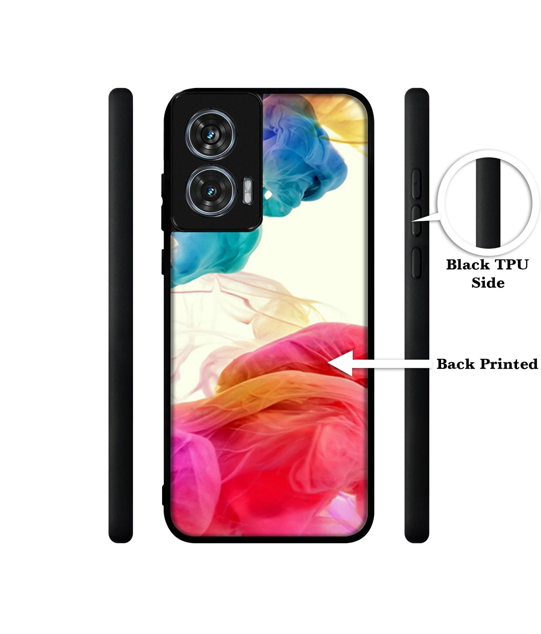 Colored Smoke Design Designer 2D Printed Back Case Cover for Motorola Moto Edge 50 Fusion 5G / Moto G96 5G