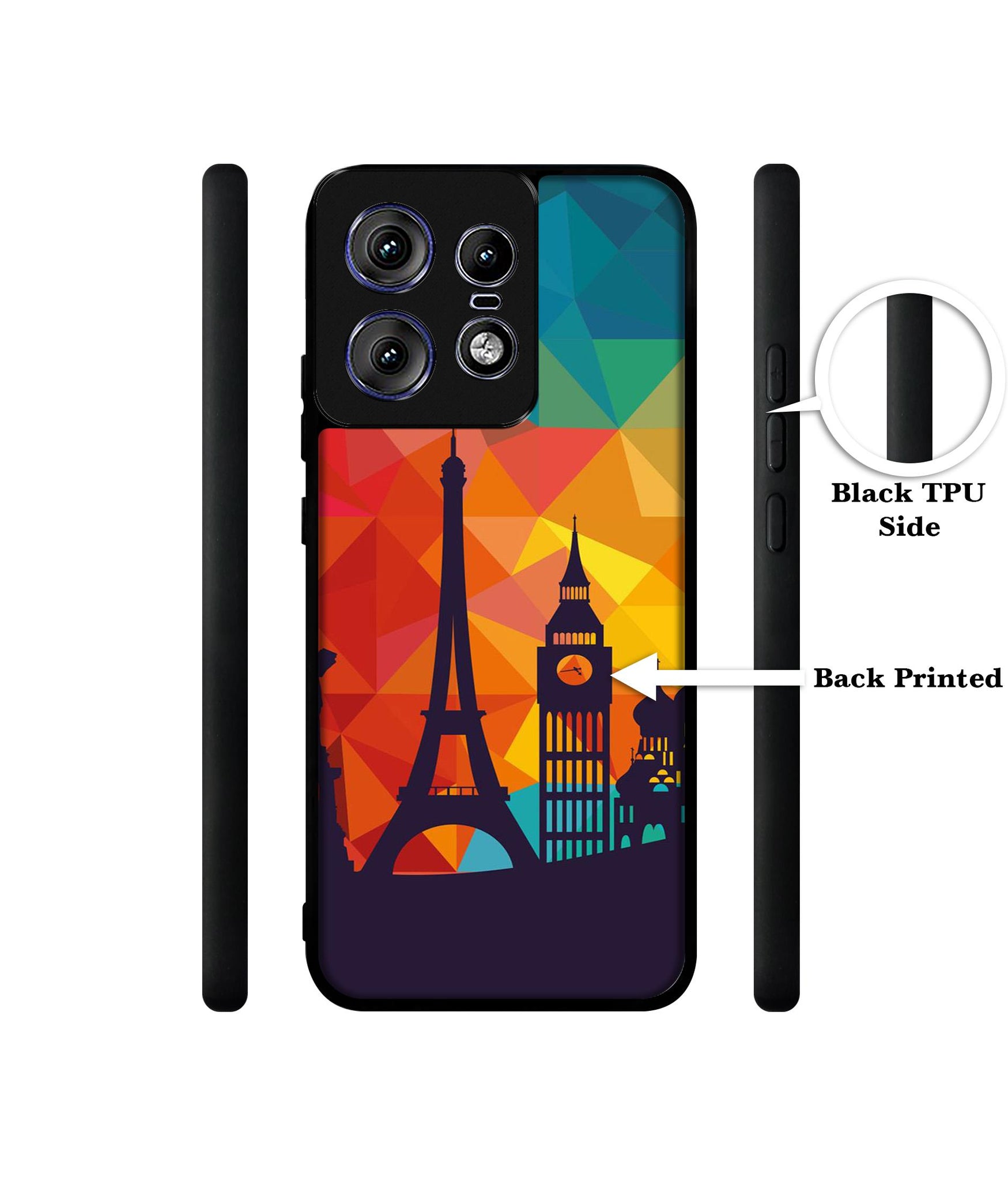 Colored Paris Design Designer 2D Printed Back Case Cover for Motorola Moto Edge 50 Pro 5G