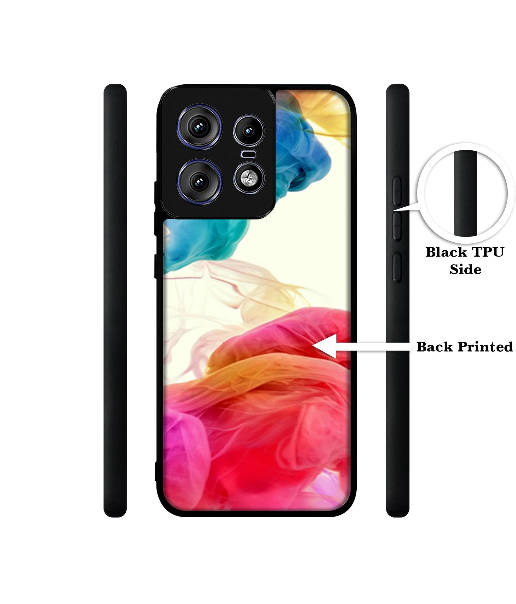 Colored Smoke Design Designer 2D Printed Back Case Cover for Motorola Moto Edge 50 Pro 5G