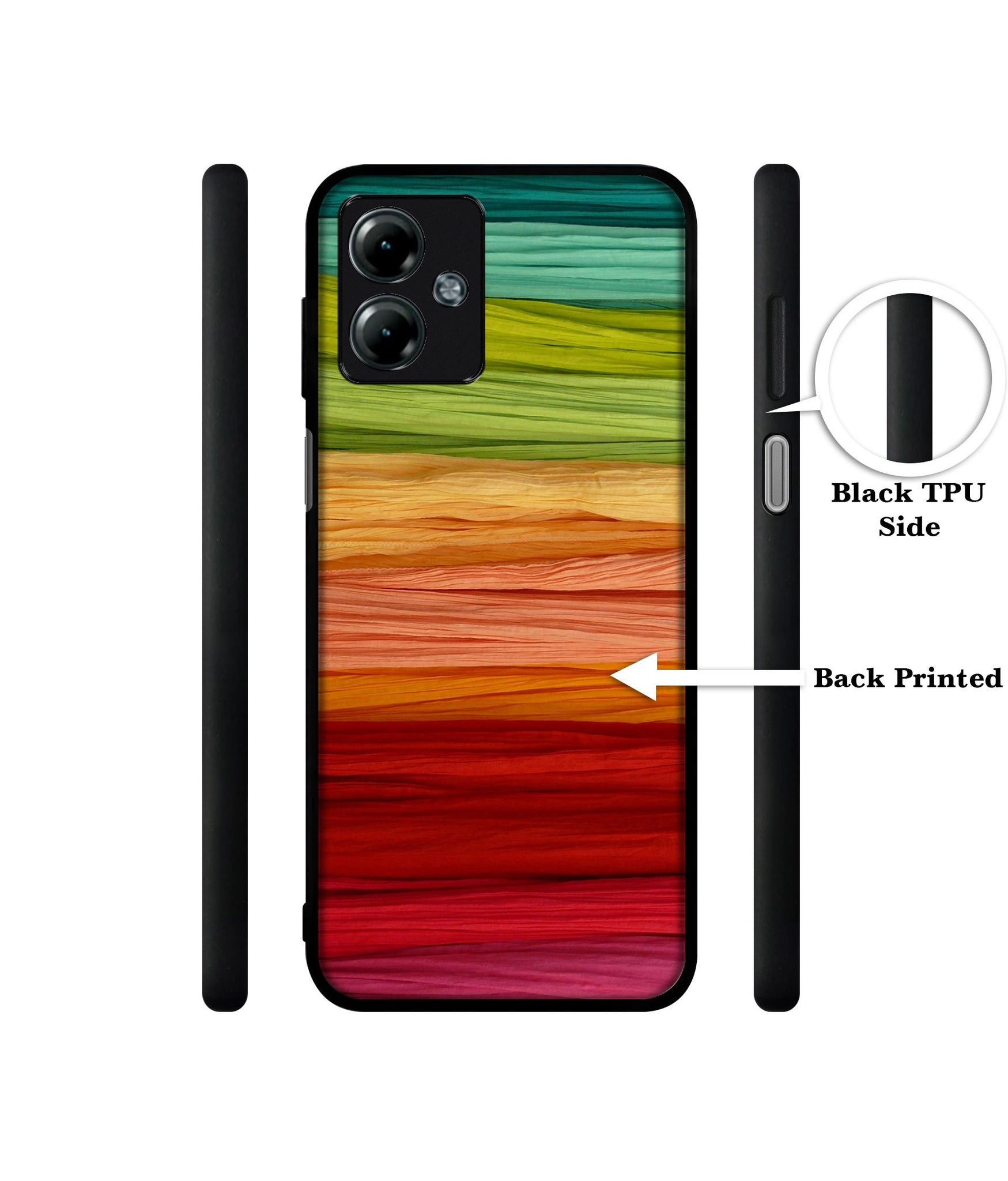 Colorful Thread Design Designer 2D Printed Back Case Cover for Motorola Moto G14 4G