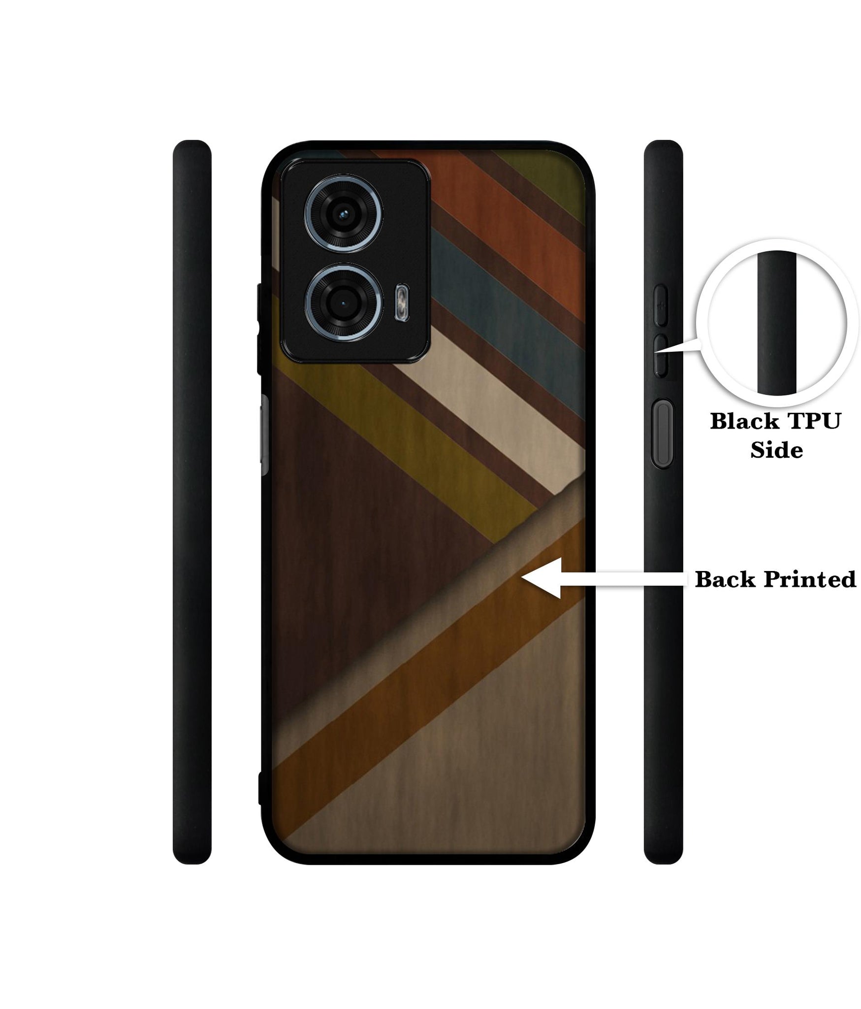 Colorful Wooden Pattern Design Designer 2D Printed Back Case Cover for Motorola Moto G24 4G / G24 Power 4G