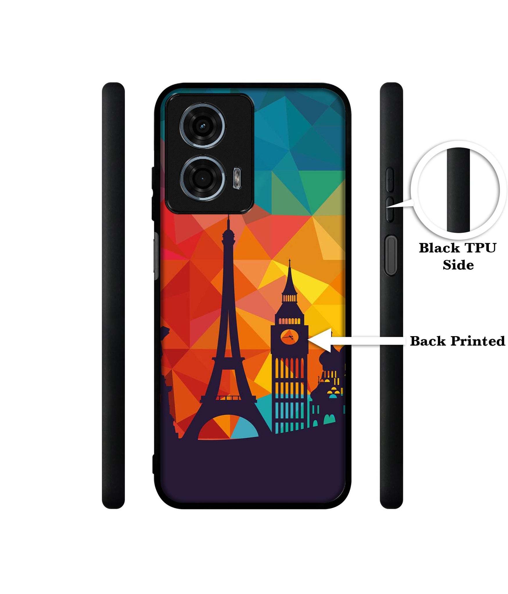 Colored Paris Design Designer 2D Printed Back Case Cover for Motorola Moto G34 5G / G45 5G