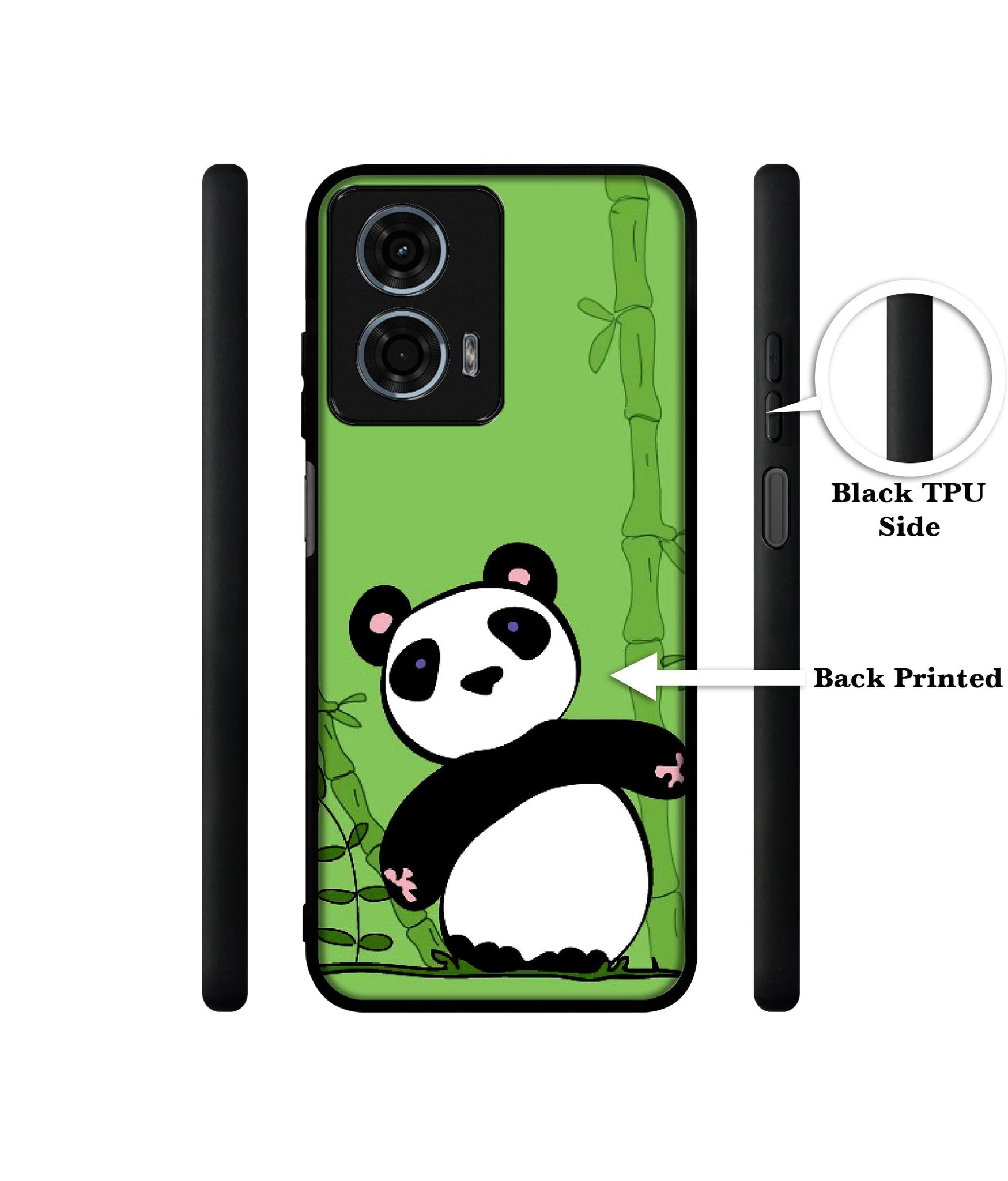 Panda with Bamboo Design Designer 2D Printed Back Case Cover for Motorola Moto G34 5G / G45 5G