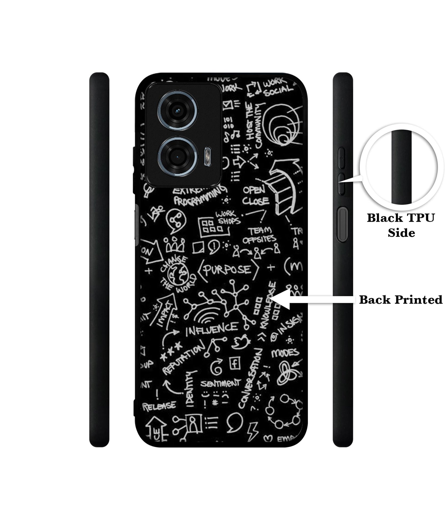 Formulas Design Designer 2D Printed Back Case Cover for Motorola Moto G34 5G / G45 5G