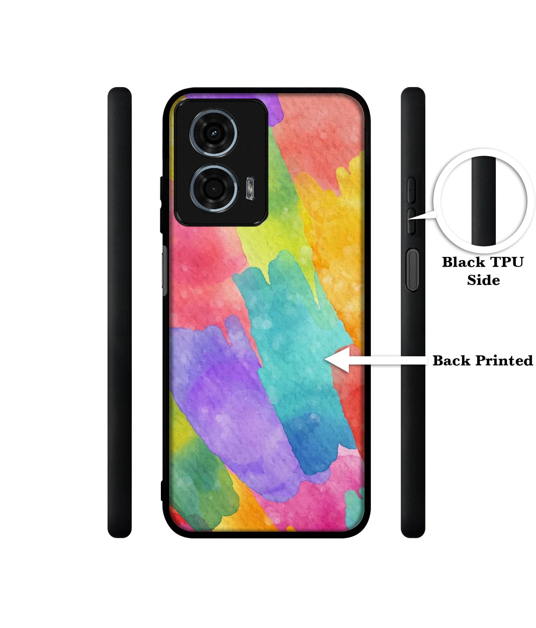 Water Paint Colorful Abstract Design Designer 2D Printed Back Case Cover for Motorola Moto G34 5G / G45 5G
