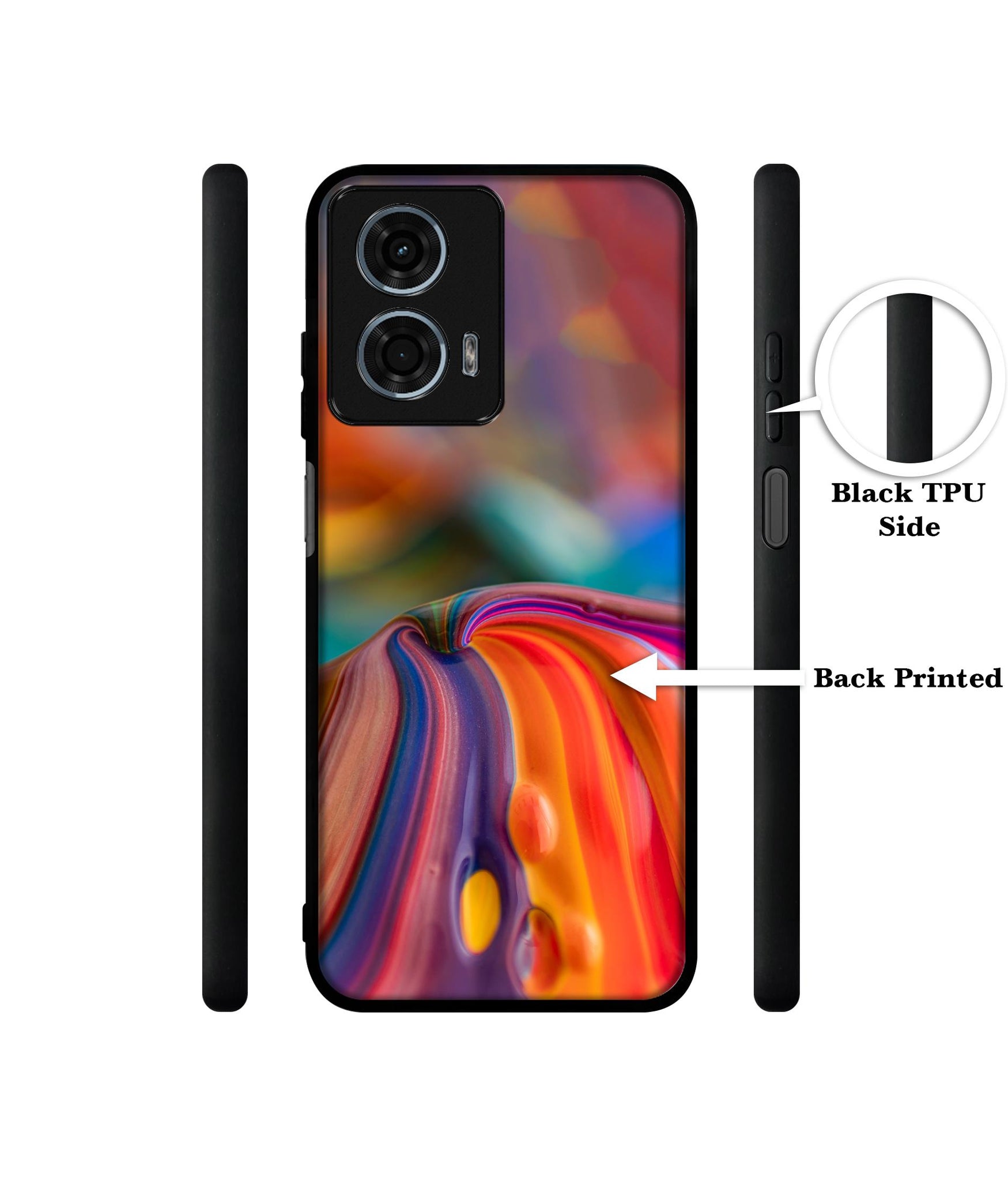 Rainbow Colors Designer 2D Printed Back Case Cover for Motorola Moto G34 5G / G45 5G