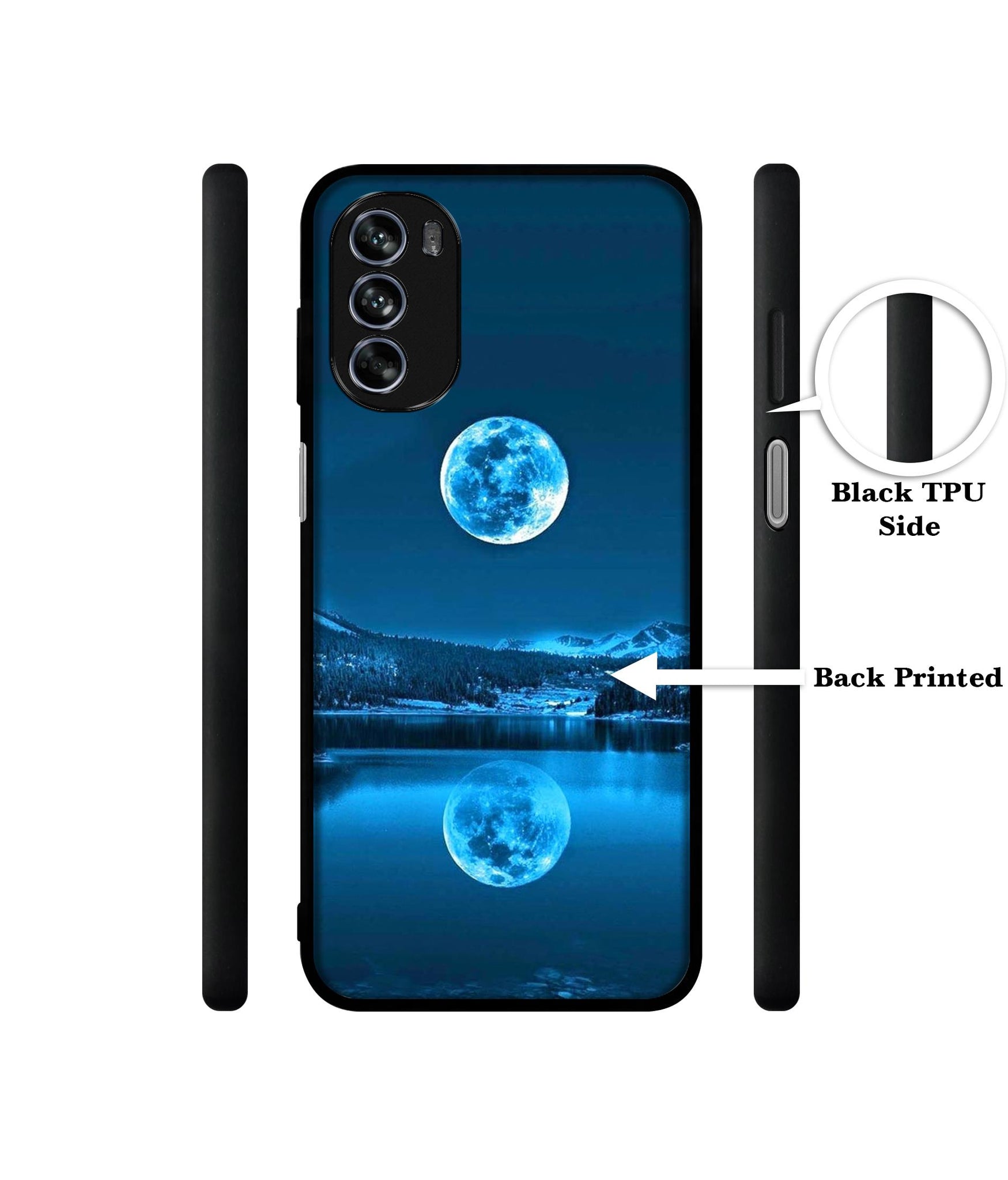 Awesome Moon Design Designer 2D Printed Back Case Cover for Motorola Moto G62 5G