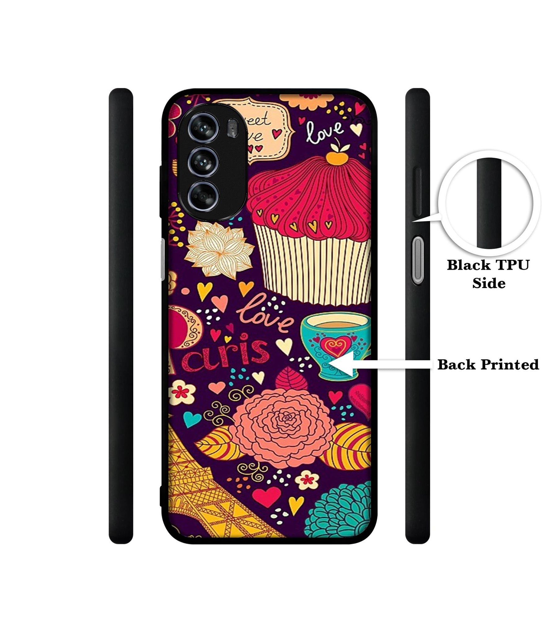 Paris Flower Love Design Designer 2D Printed Back Case Cover for Motorola Moto G62 5G