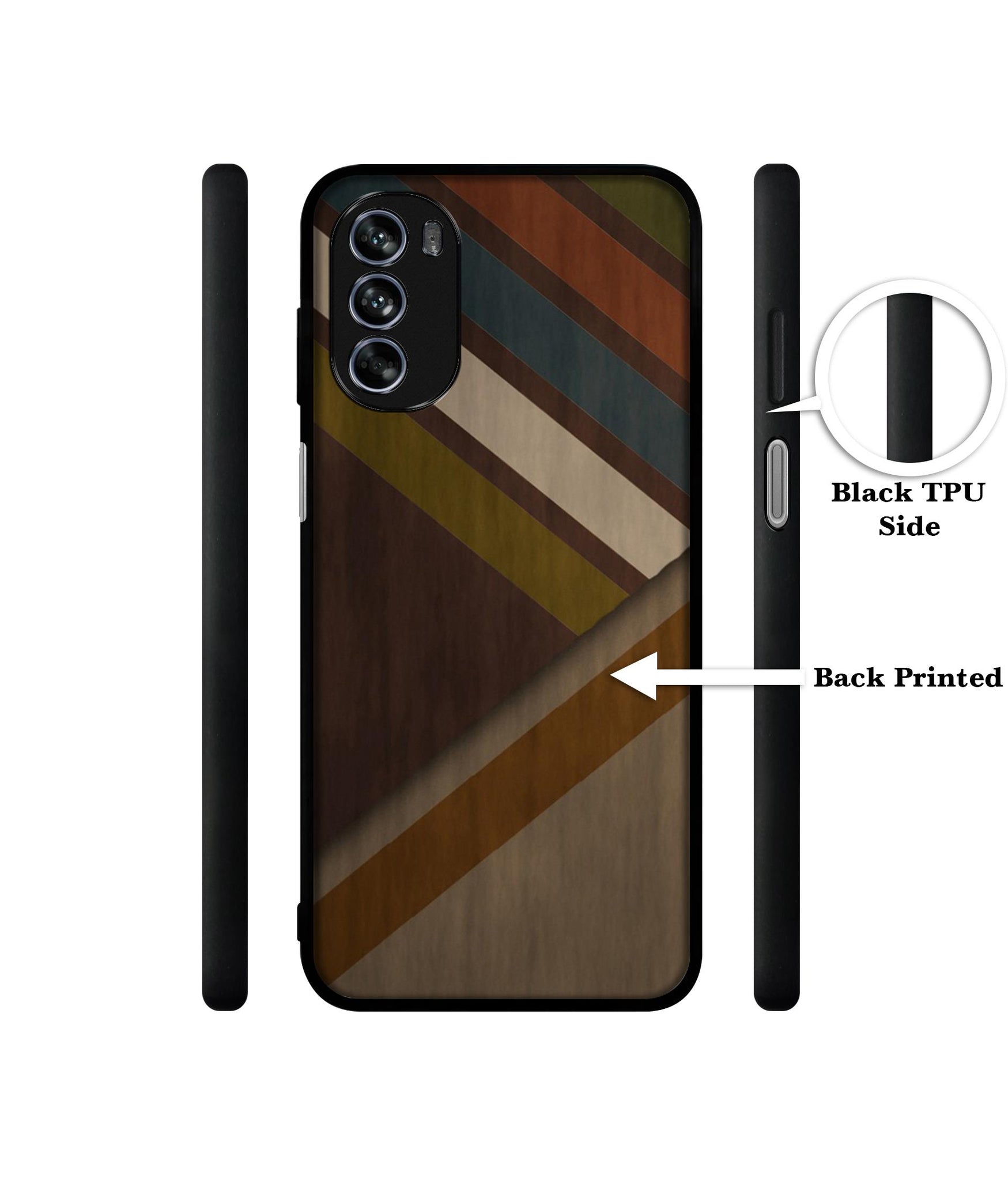 Colorful Wooden Pattern Design Designer 2D Printed Back Case Cover for Motorola Moto G62 5G