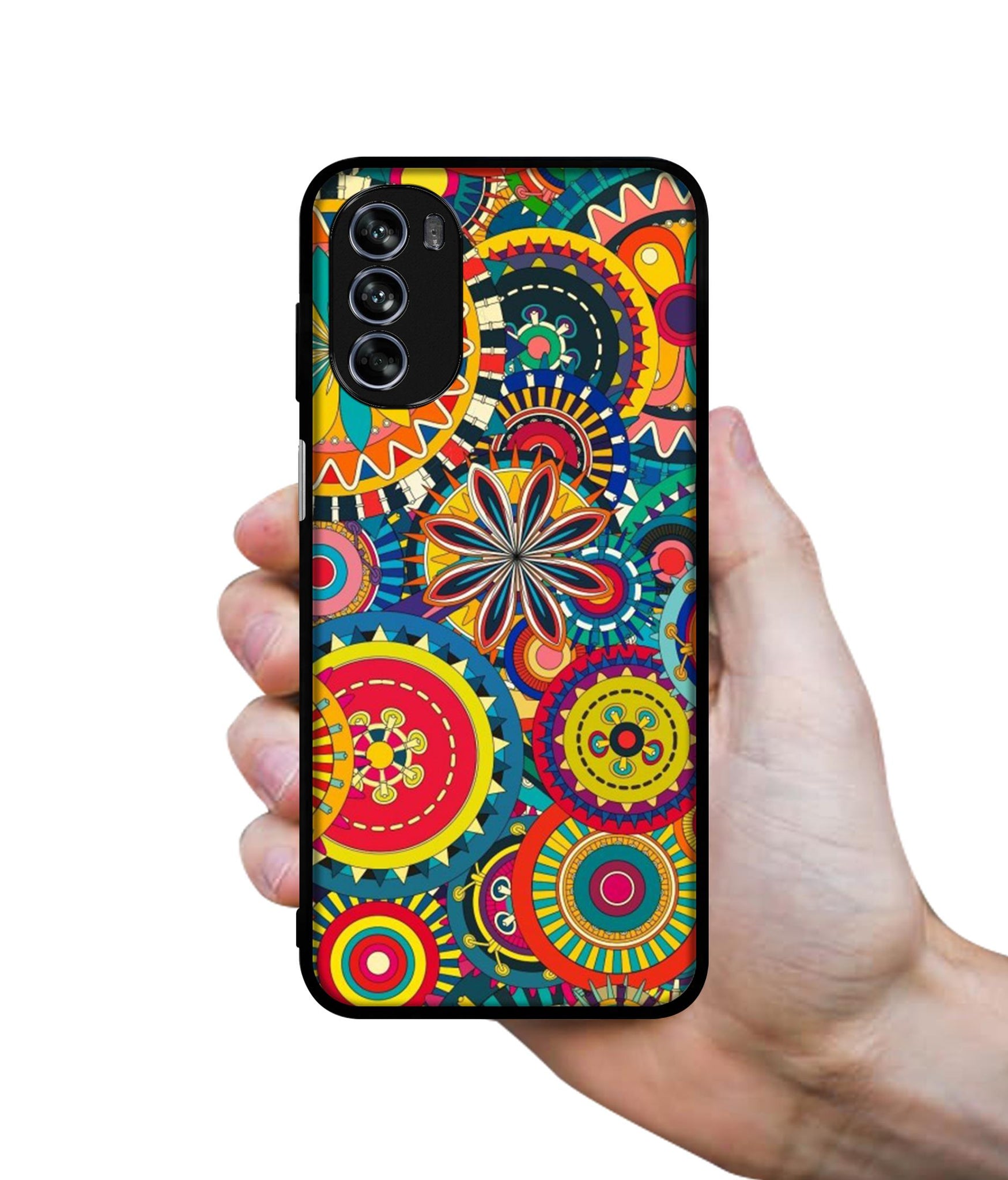 Ring Pattern Print Design Designer 2D Printed Back Case Cover for Motorola Moto G62 5G