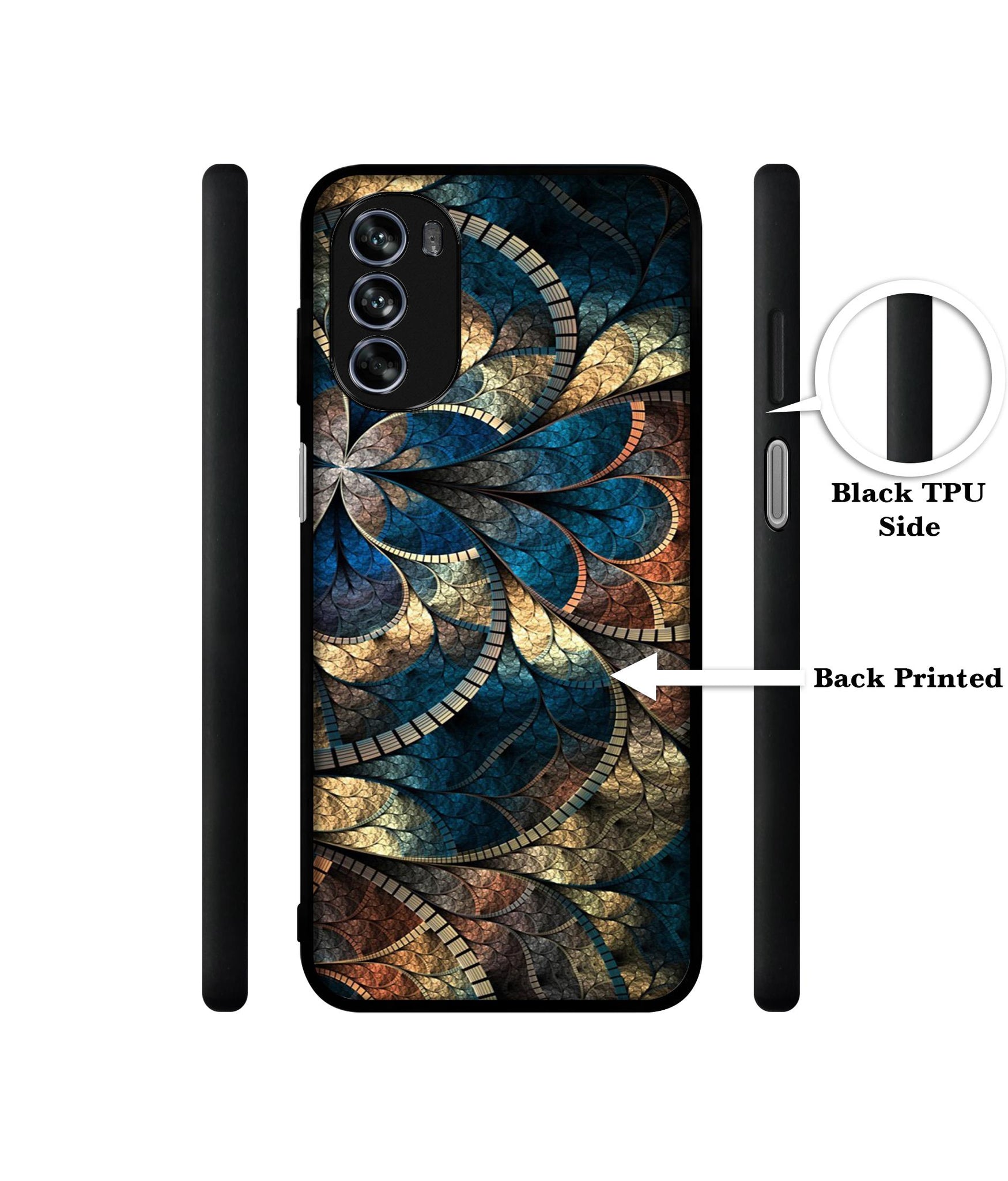 Fractional Pattern Design Designer 2D Printed Back Case Cover for Motorola Moto G62 5G