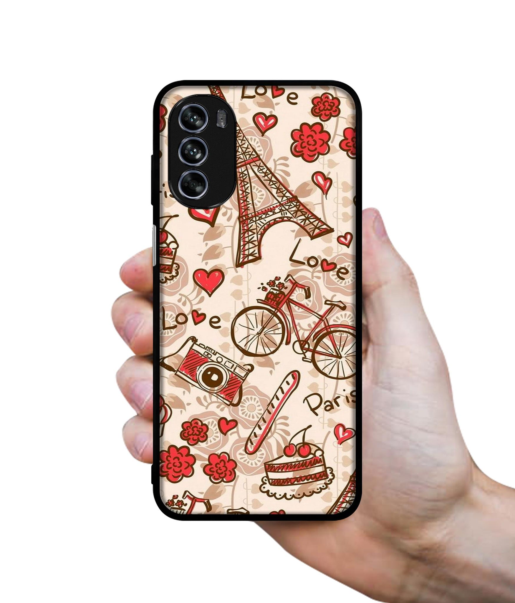 Vintage Paris Design Designer 2D Printed Back Case Cover for Motorola Moto G62 5G