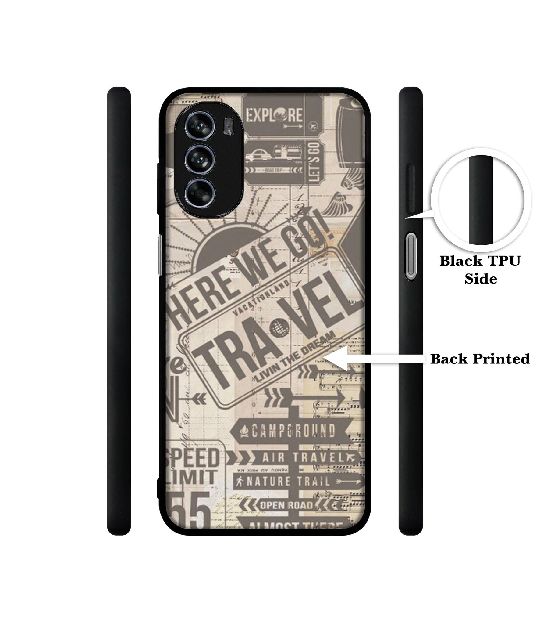 Travel Design Designer 2D Printed Back Case Cover for Motorola Moto G62 5G