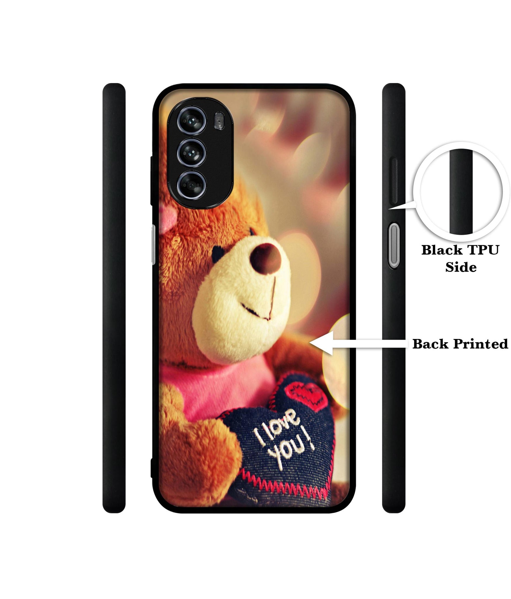 Teddy Bear Design Designer 2D Printed Back Case Cover for Motorola Moto G62 5G