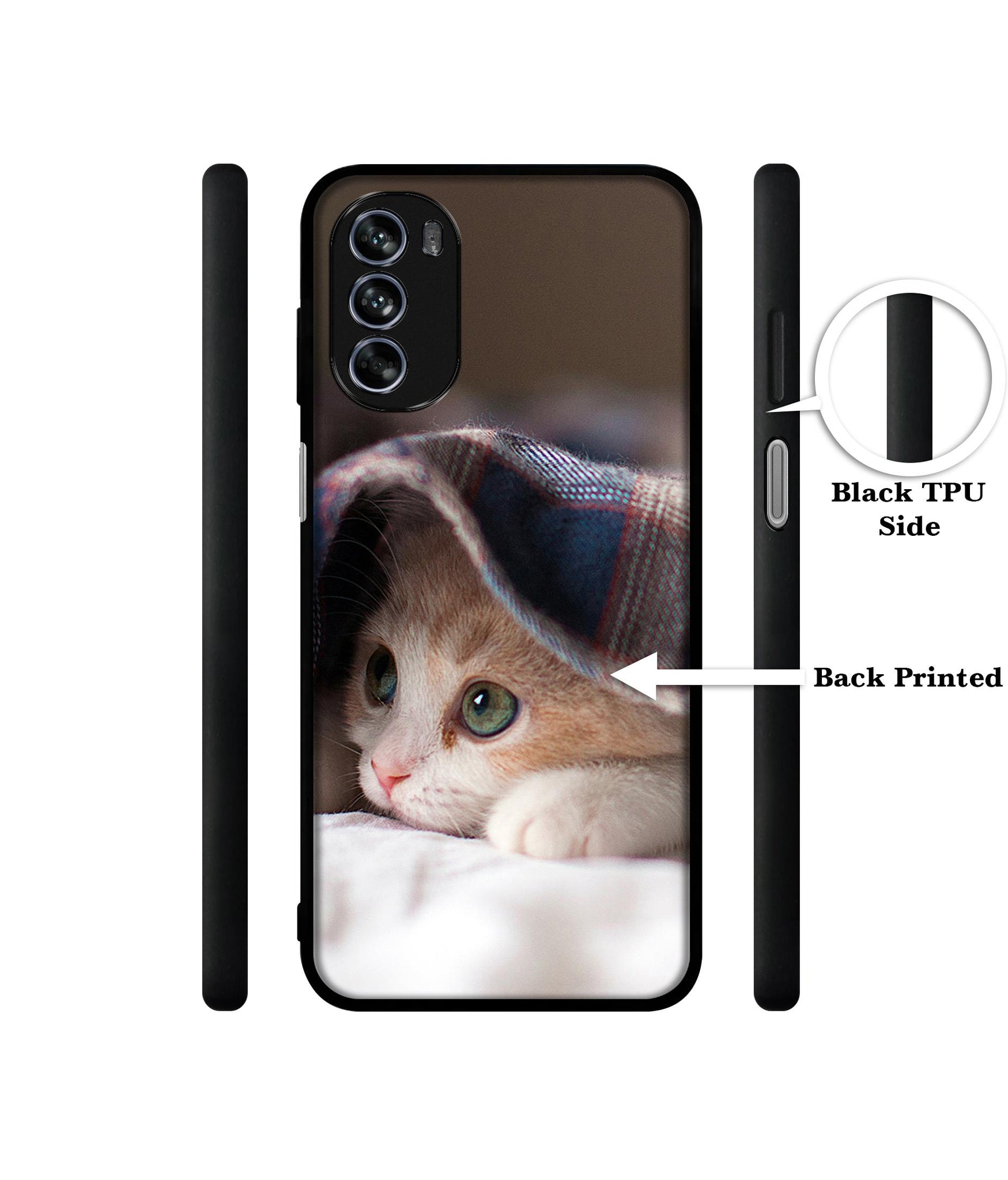 Sleepy Kitten Design Designer 2D Printed Back Case Cover for Motorola Moto G62 5G