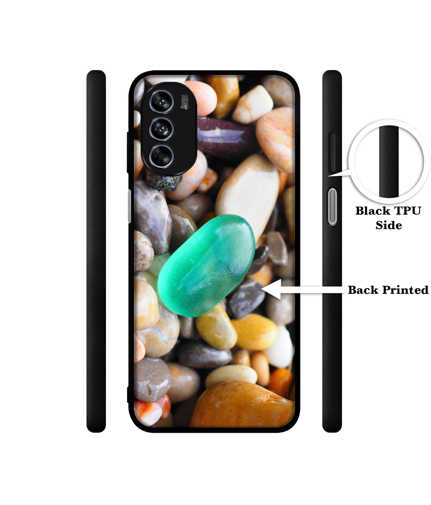 Sea Stones Design Designer 2D Printed Back Case Cover for Motorola Moto G62 5G