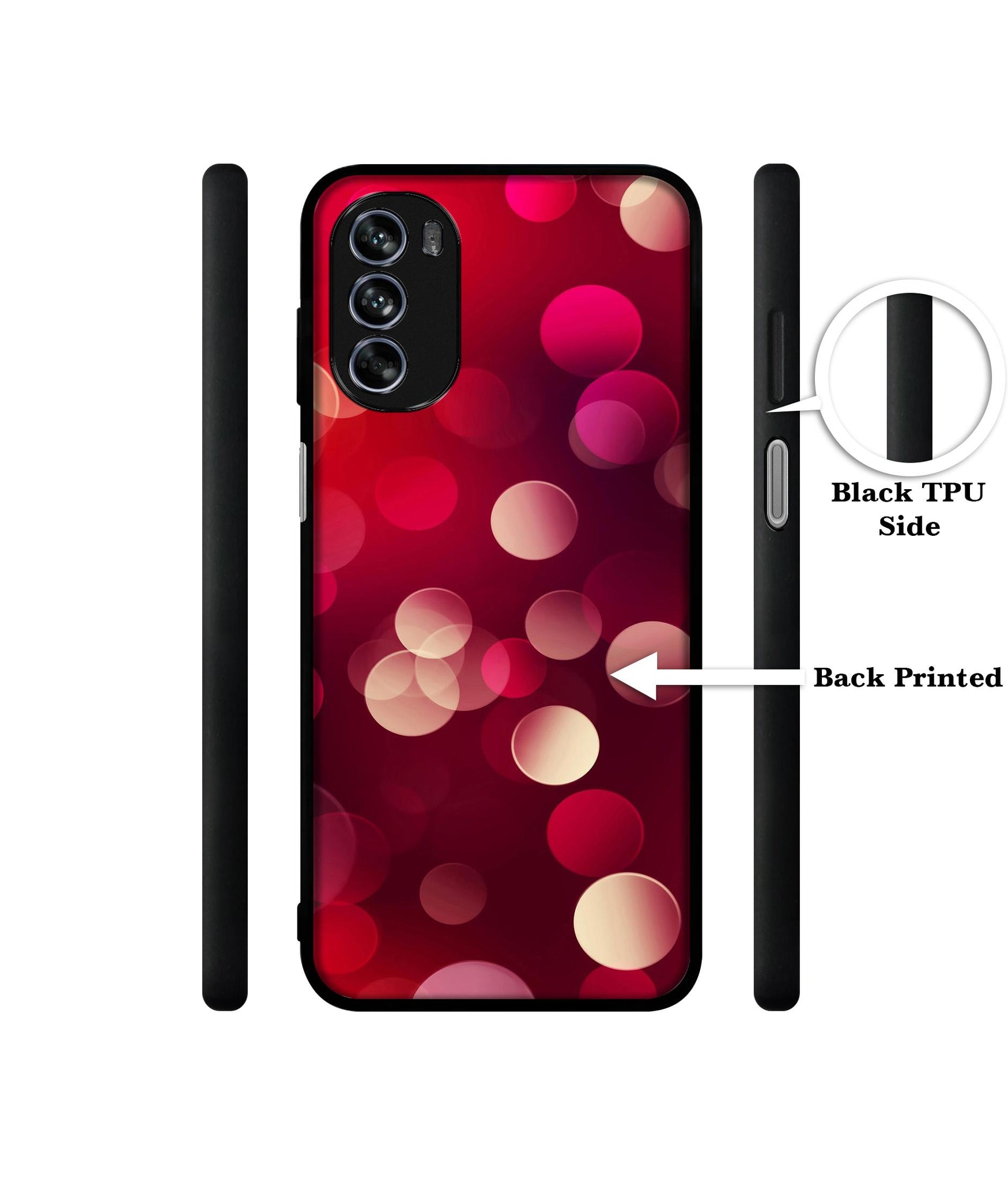 3D Circles Design Designer 2D Printed Back Case Cover for Motorola Moto G62 5G