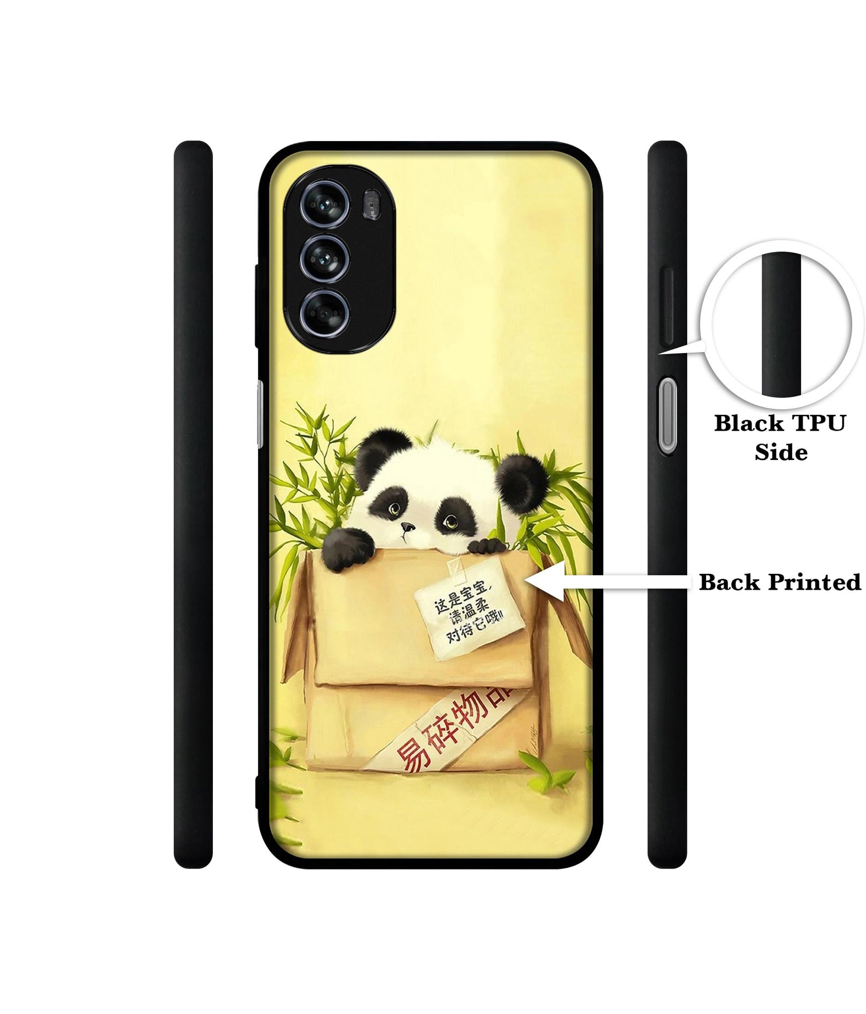 Panda In Box Design Designer 2D Printed Back Case Cover for Motorola Moto G62 5G