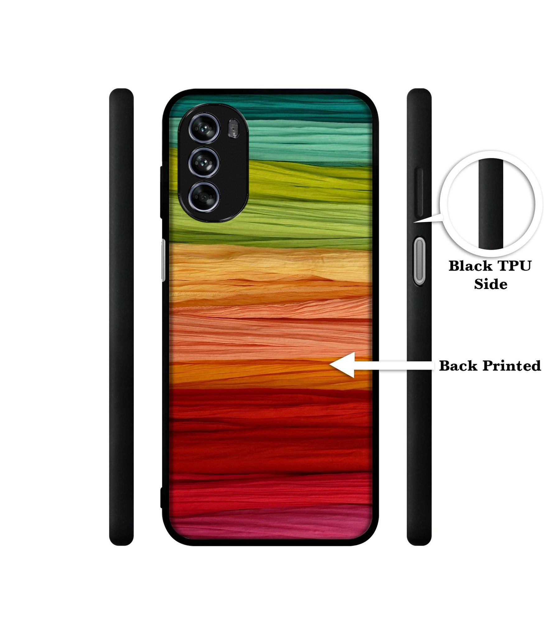 Colorful Thread Design Designer 2D Printed Back Case Cover for Motorola Moto G62 5G
