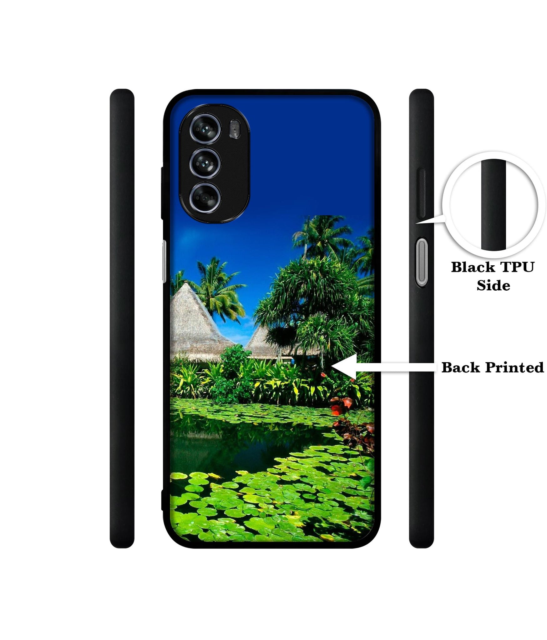 Tropics Water Design Designer 2D Printed Back Case Cover for Motorola Moto G62 5G